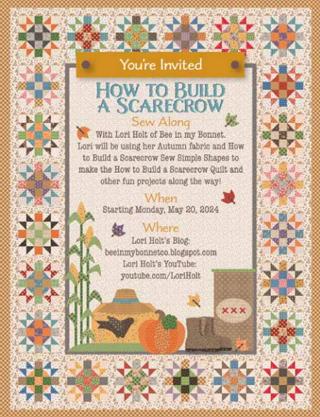 Sew Simple Shapes, How to Build a SCARECROW by Lori Holt of Bee in My Bonnet - Image 5