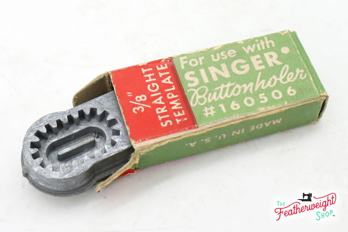 Singer Buttonholer Attachment Template, BOXED (Vintage Original) - RARE - Image 2