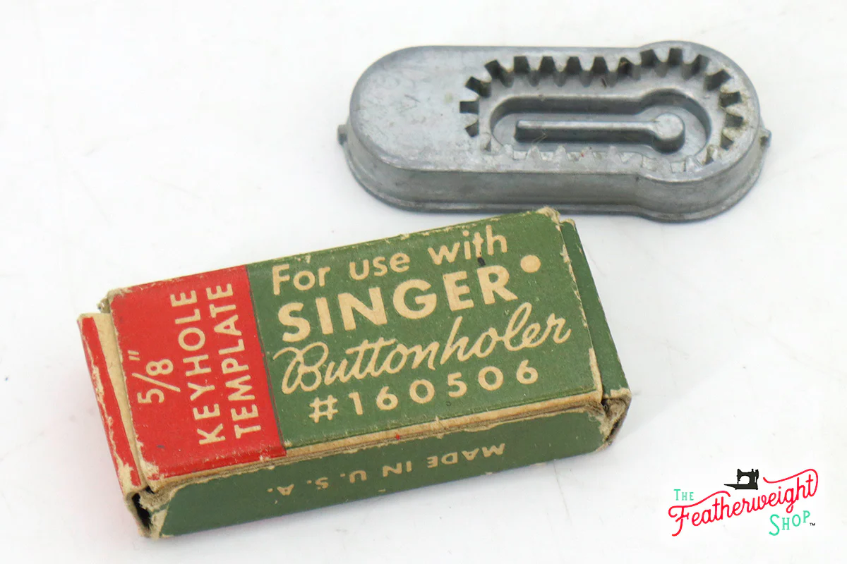 Singer Buttonholer Attachment Template, BOXED (Vintage Original) - RARE - Image 5