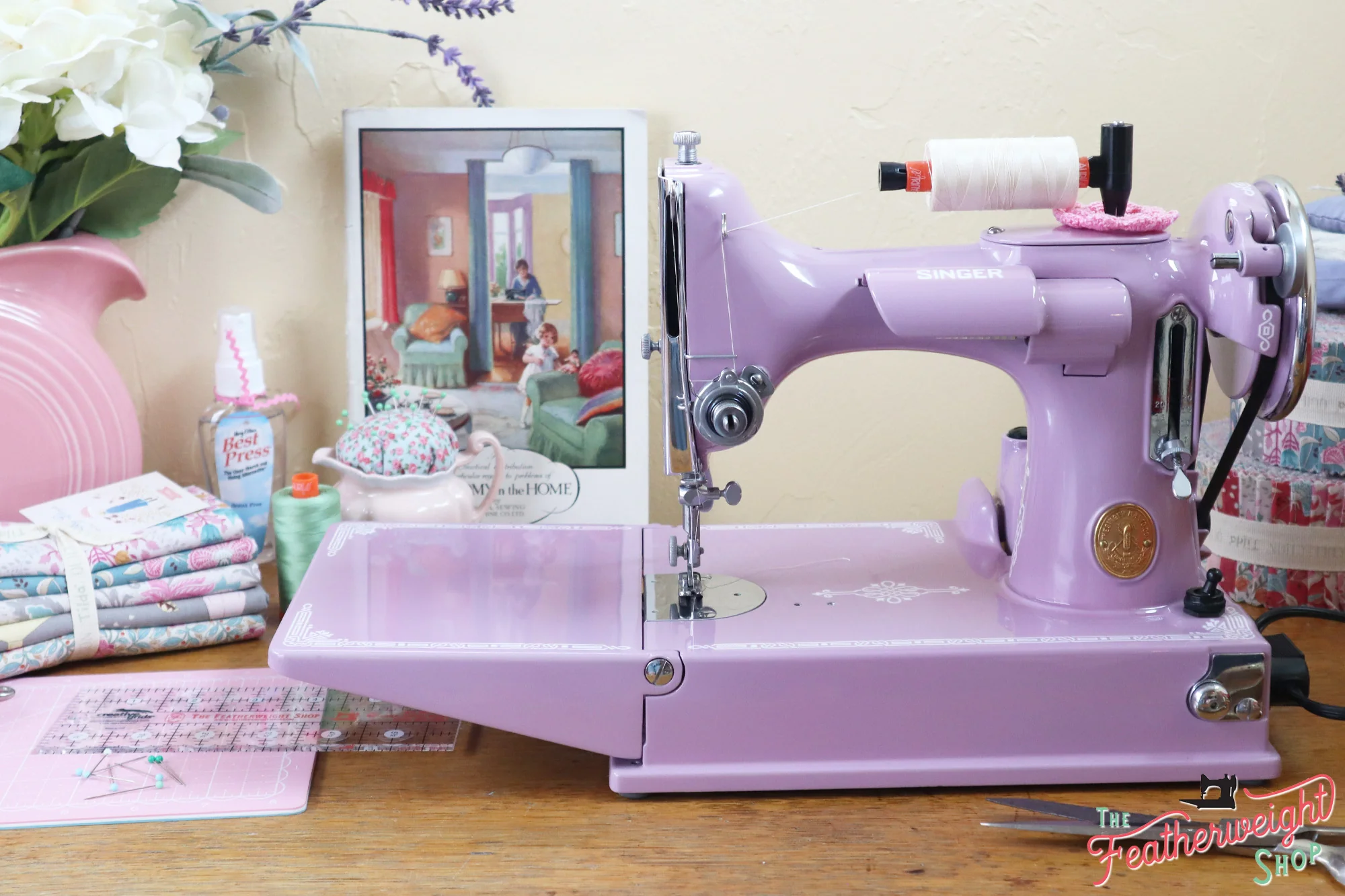 Singer Featherweight 221 AD7227** - Fully Restored in Wisteria - Image 3