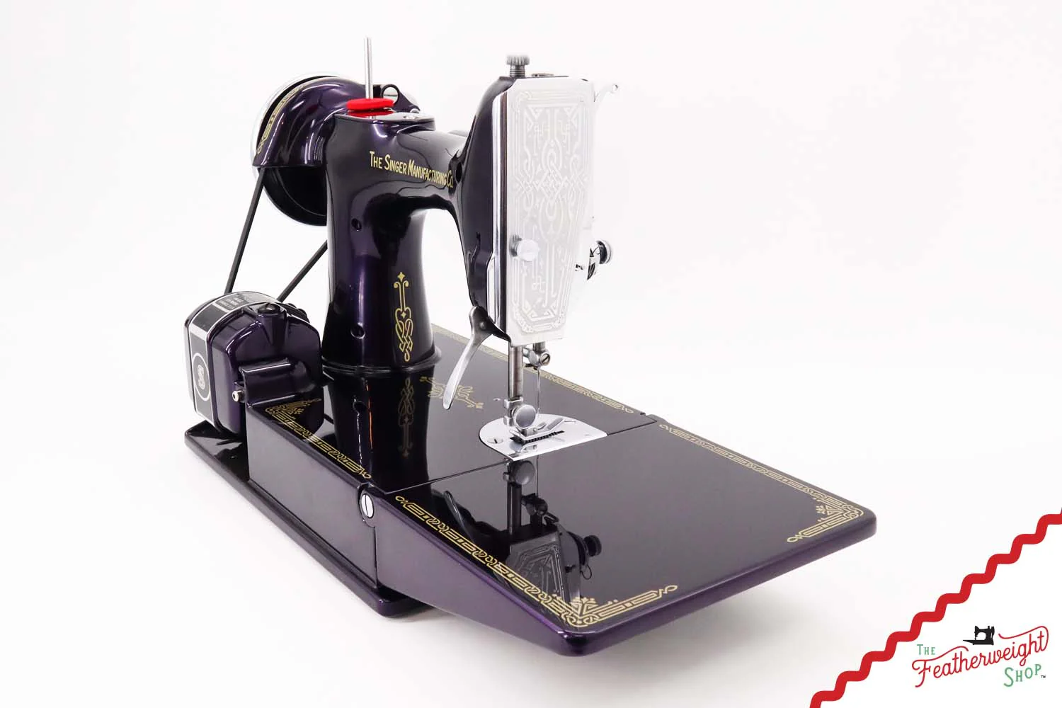 Singer Featherweight 221, AD729*** - Fully Restored in Black Iris - Image 6