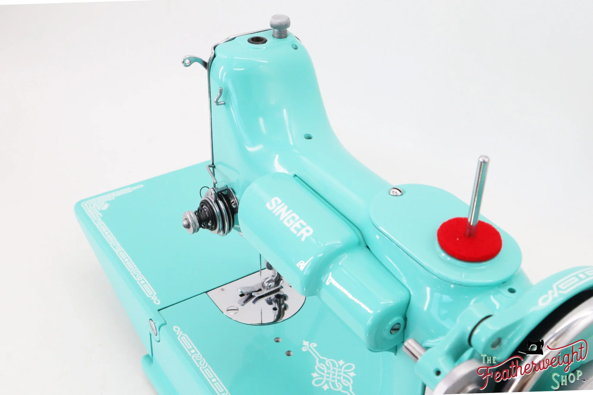 Singer Featherweight 221, AD7871** - Fully Restored in Tiffany Blue - Image 12