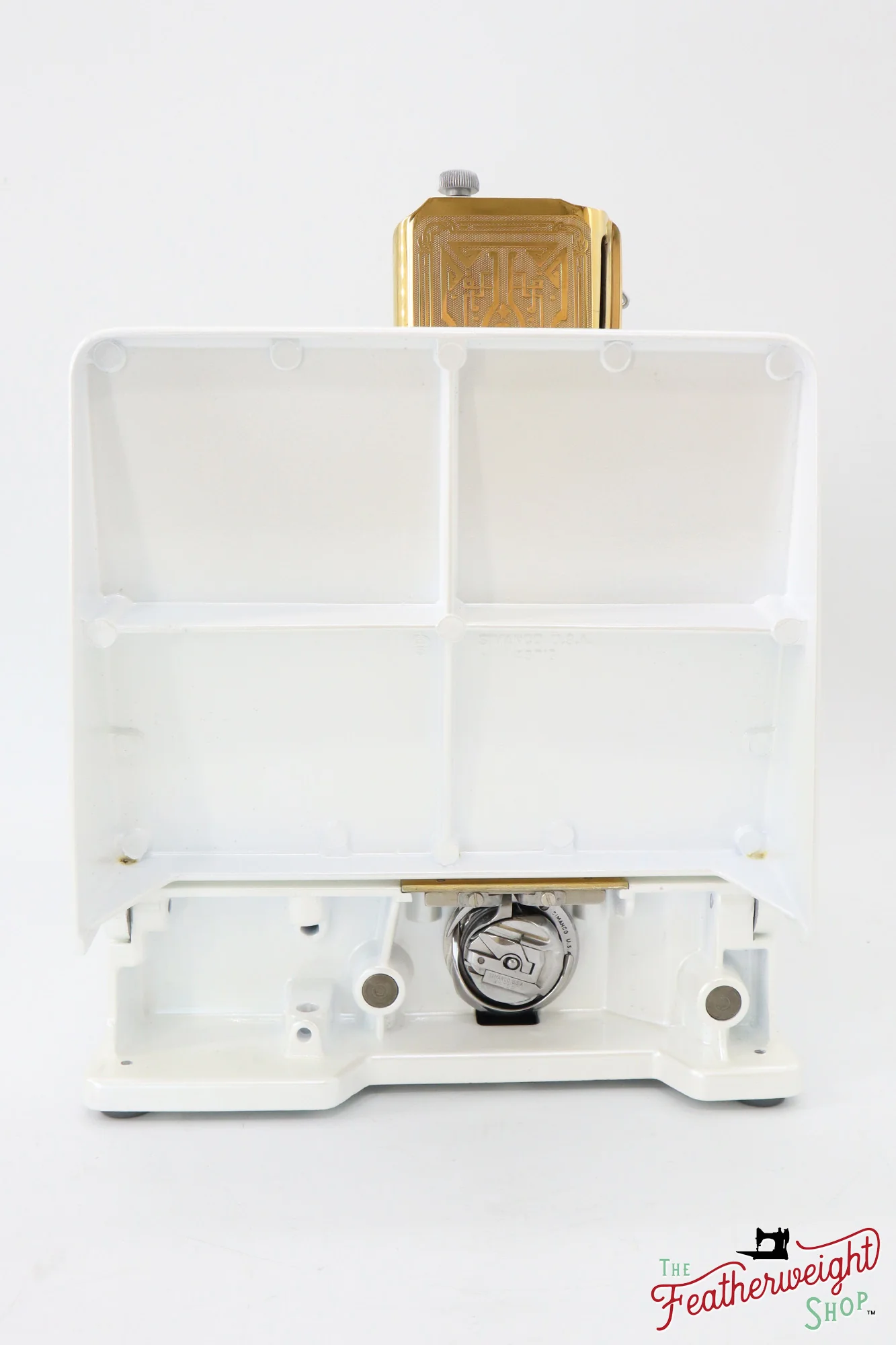 Singer Featherweight 221, AD883*** - Fully Restored in Cloud, Gold-Plated! - Image 8