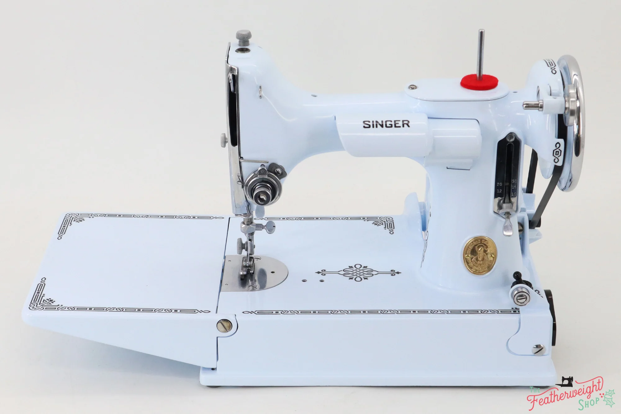 Singer Featherweight 221, AE000*** - Fully Restored in Cinderella Blue - Image 2