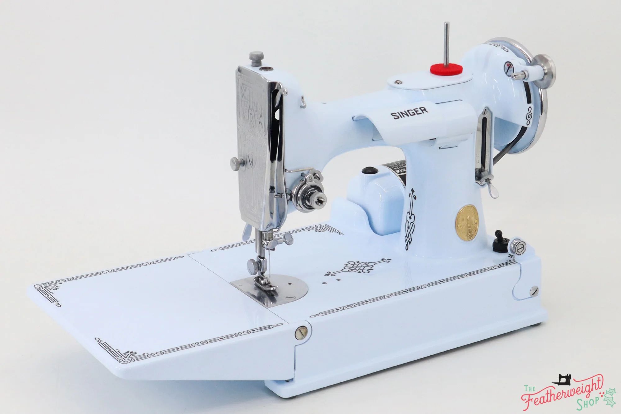 Singer Featherweight 221, AE000*** - Fully Restored in Cinderella Blue - Image 3