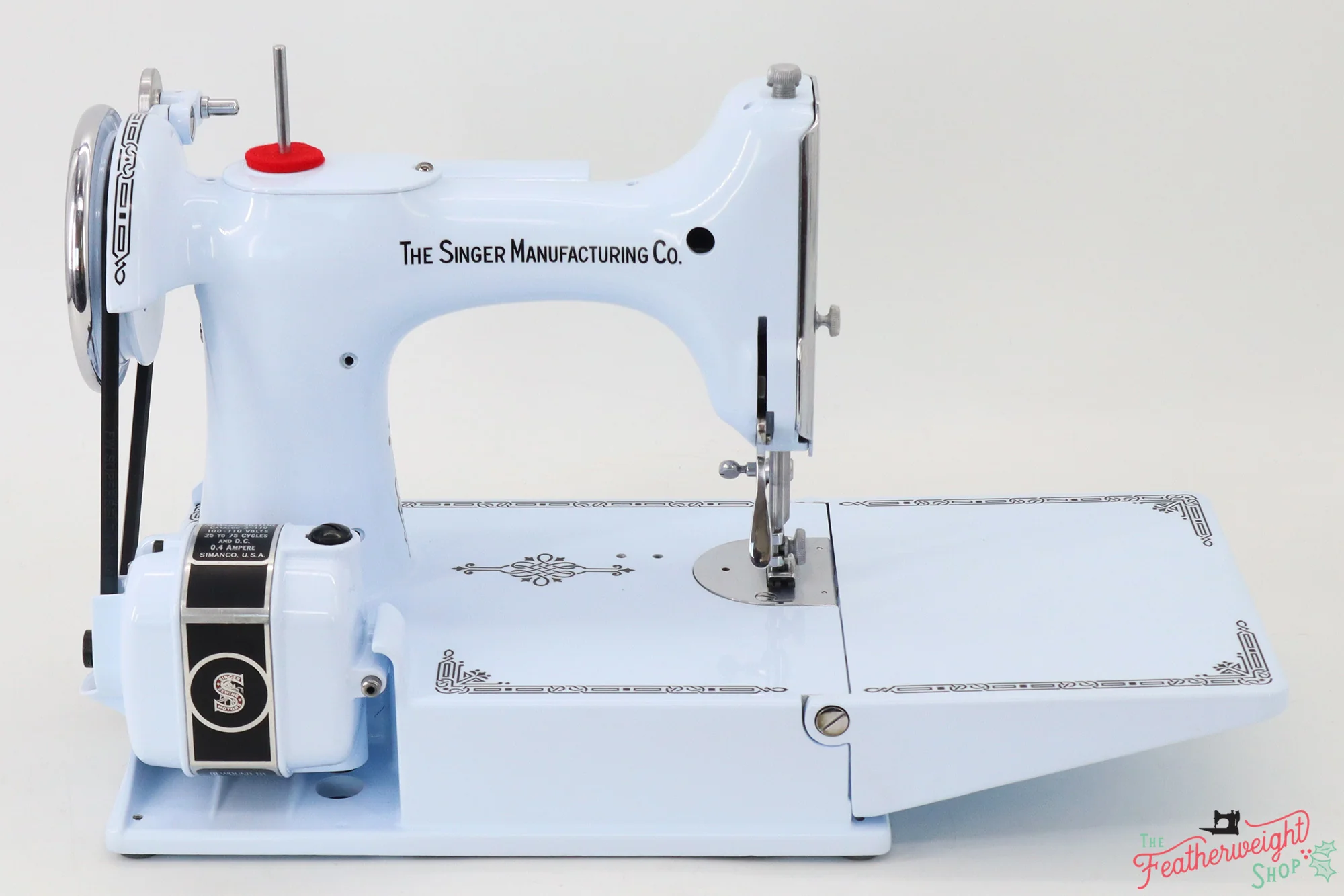 Singer Featherweight 221, AE000*** - Fully Restored in Cinderella Blue - Image 7