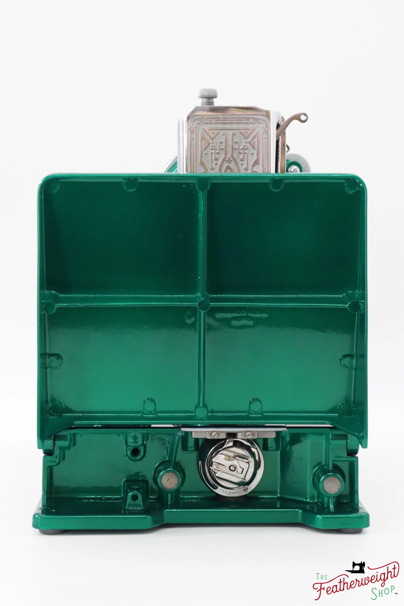 Singer Featherweight 221, AE055*** - Fully Restored in Emerald Green - Image 7