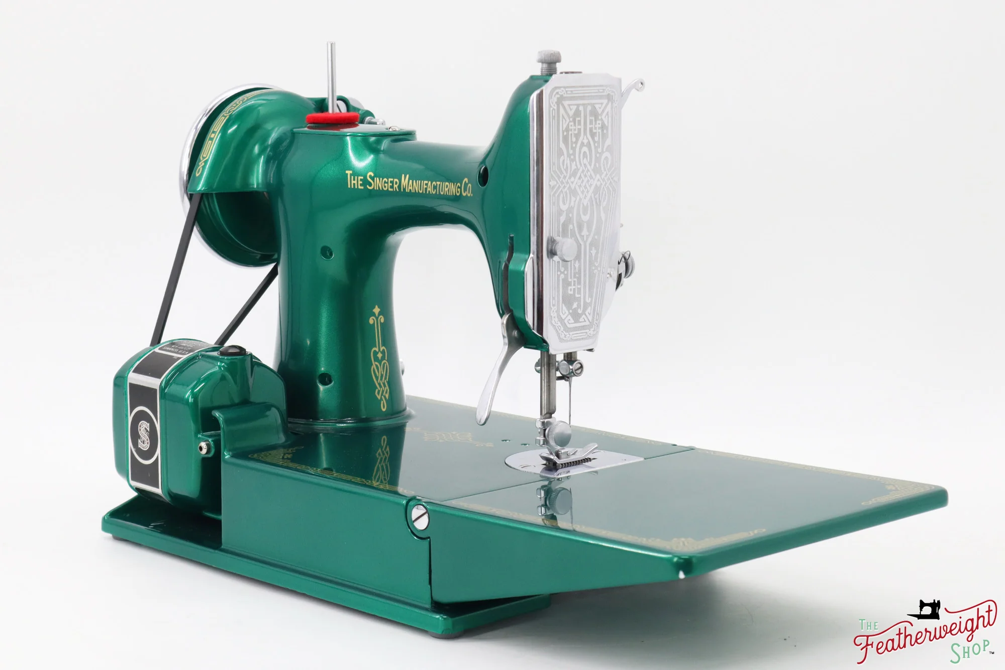 Singer Featherweight 221, AE055*** - Fully Restored in Emerald Green - Image 8