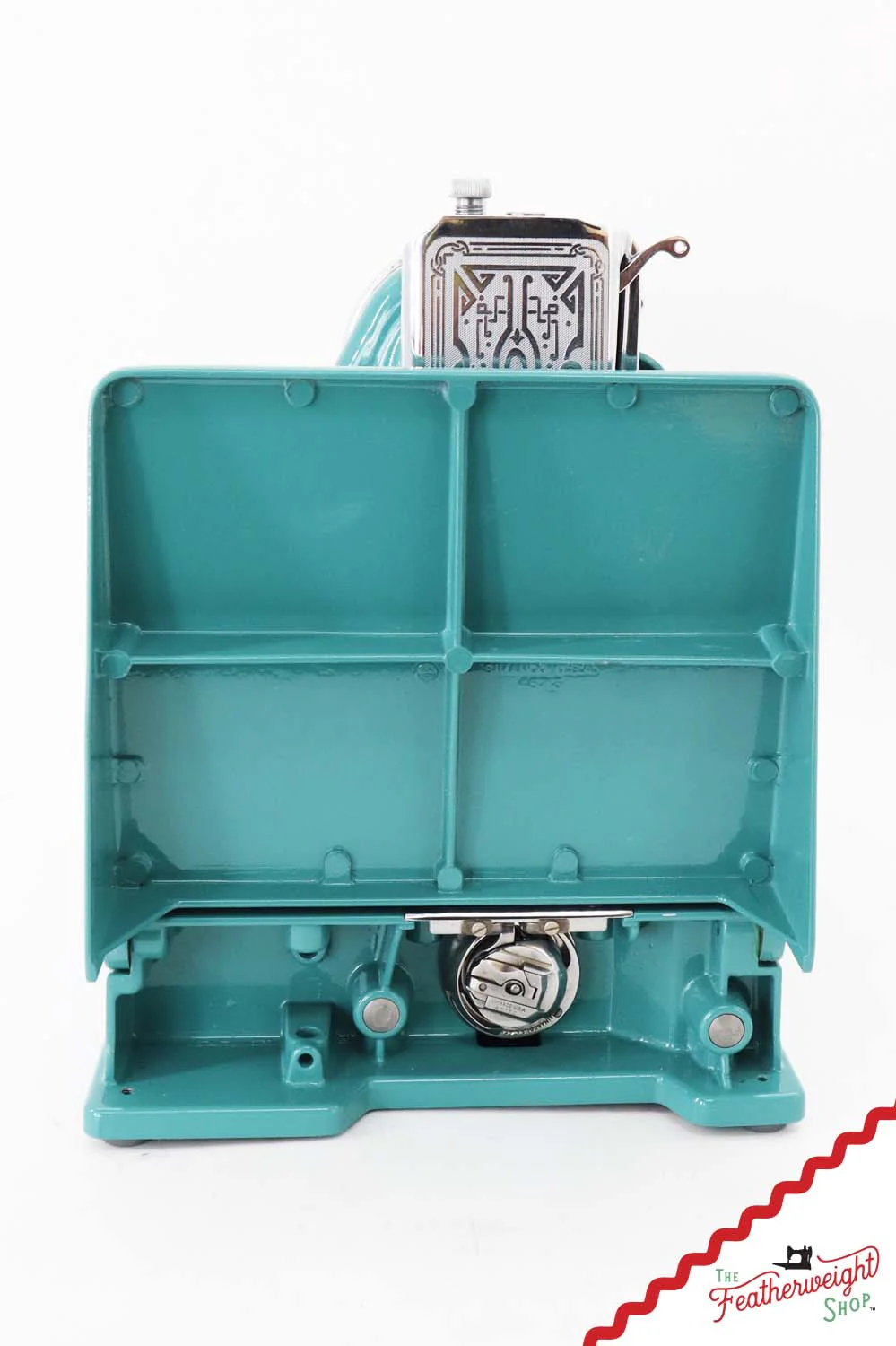 Singer Featherweight 221, AE079*** - Fully Restored in Lagoon - Image 6