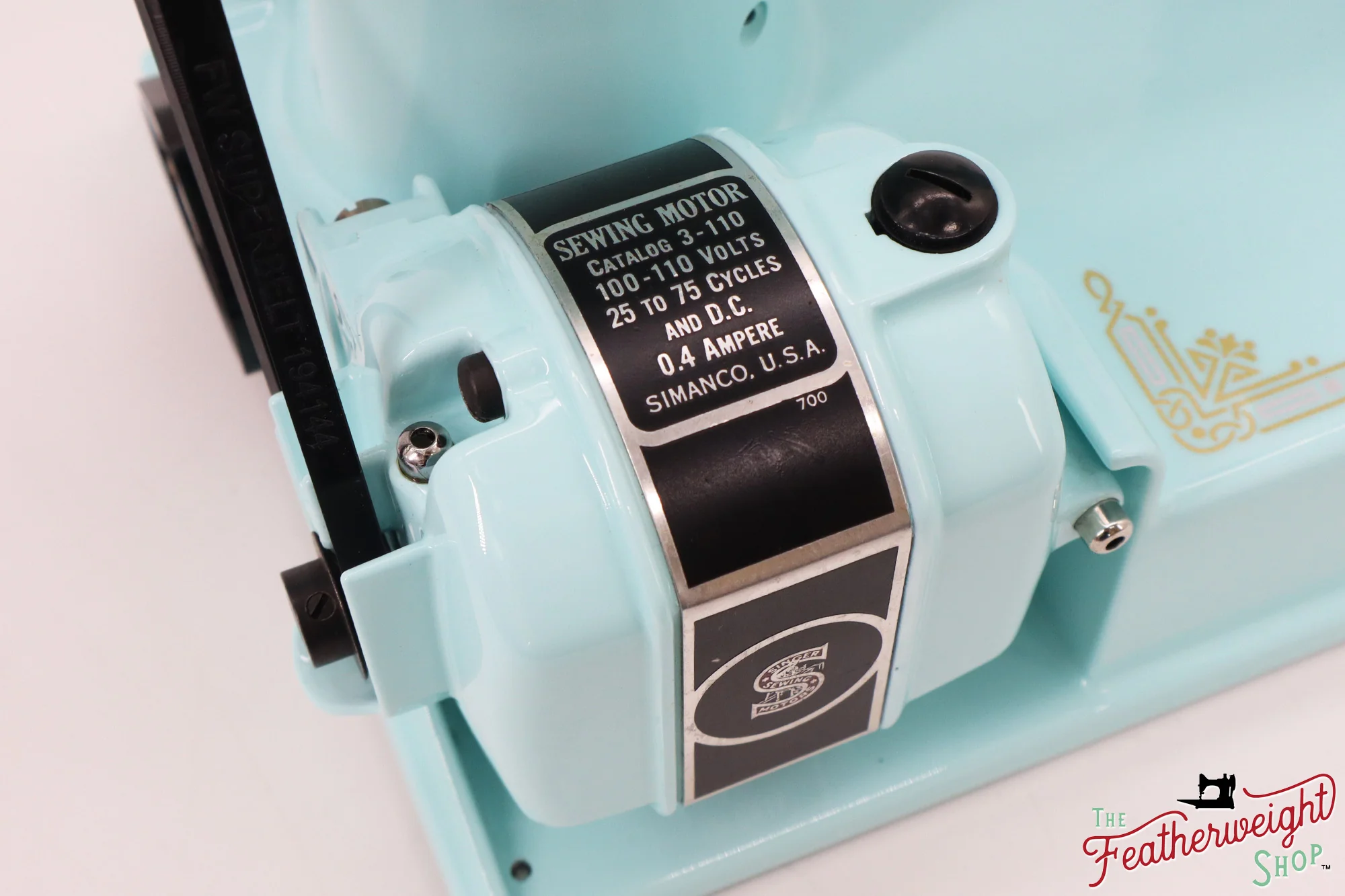 Singer Featherweight 221, AE211*** - Fully Restored in Snowflake Blue - Image 16