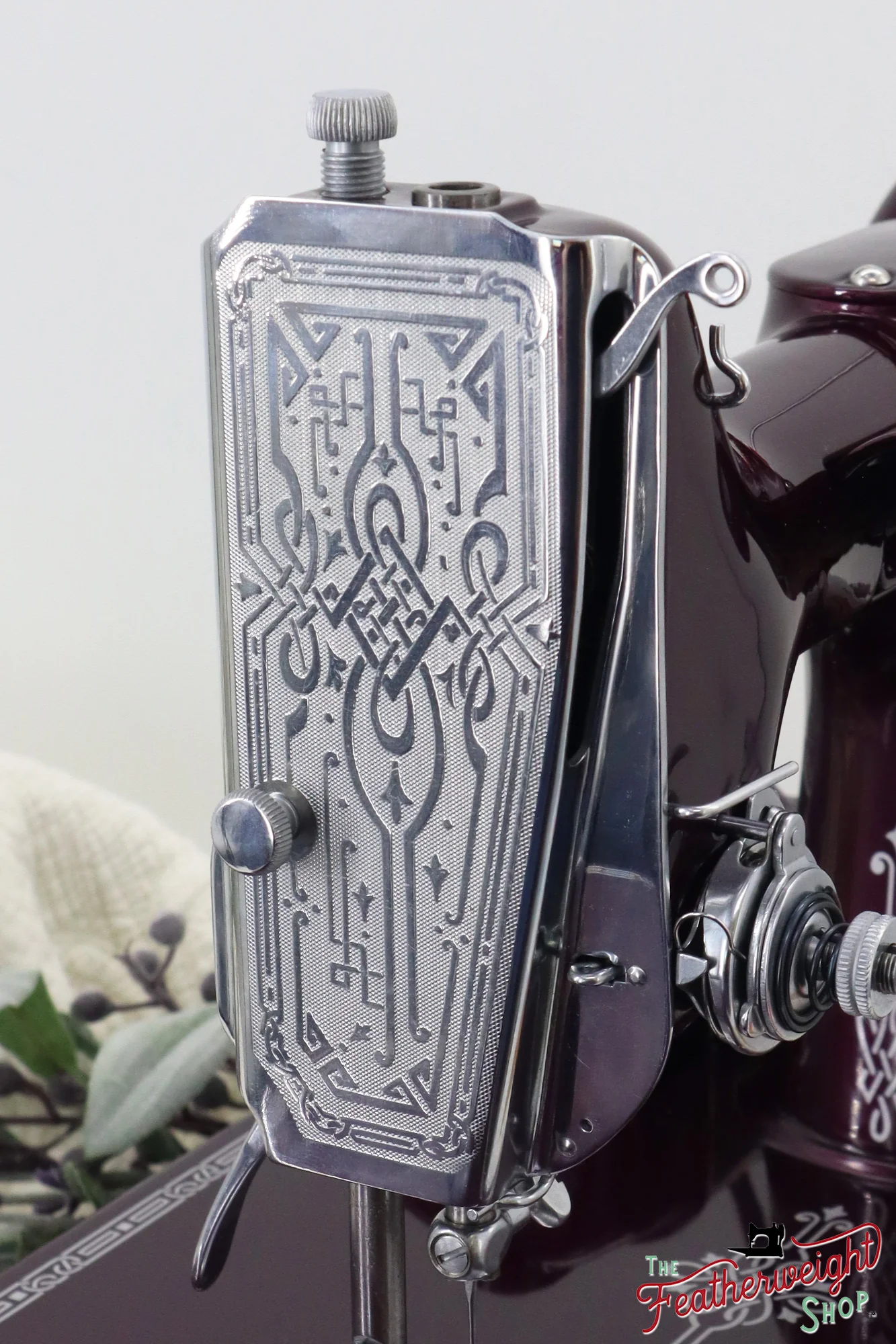 Singer Featherweight 221, AE2120** - Fully Restored in Star Garnet - Image 15
