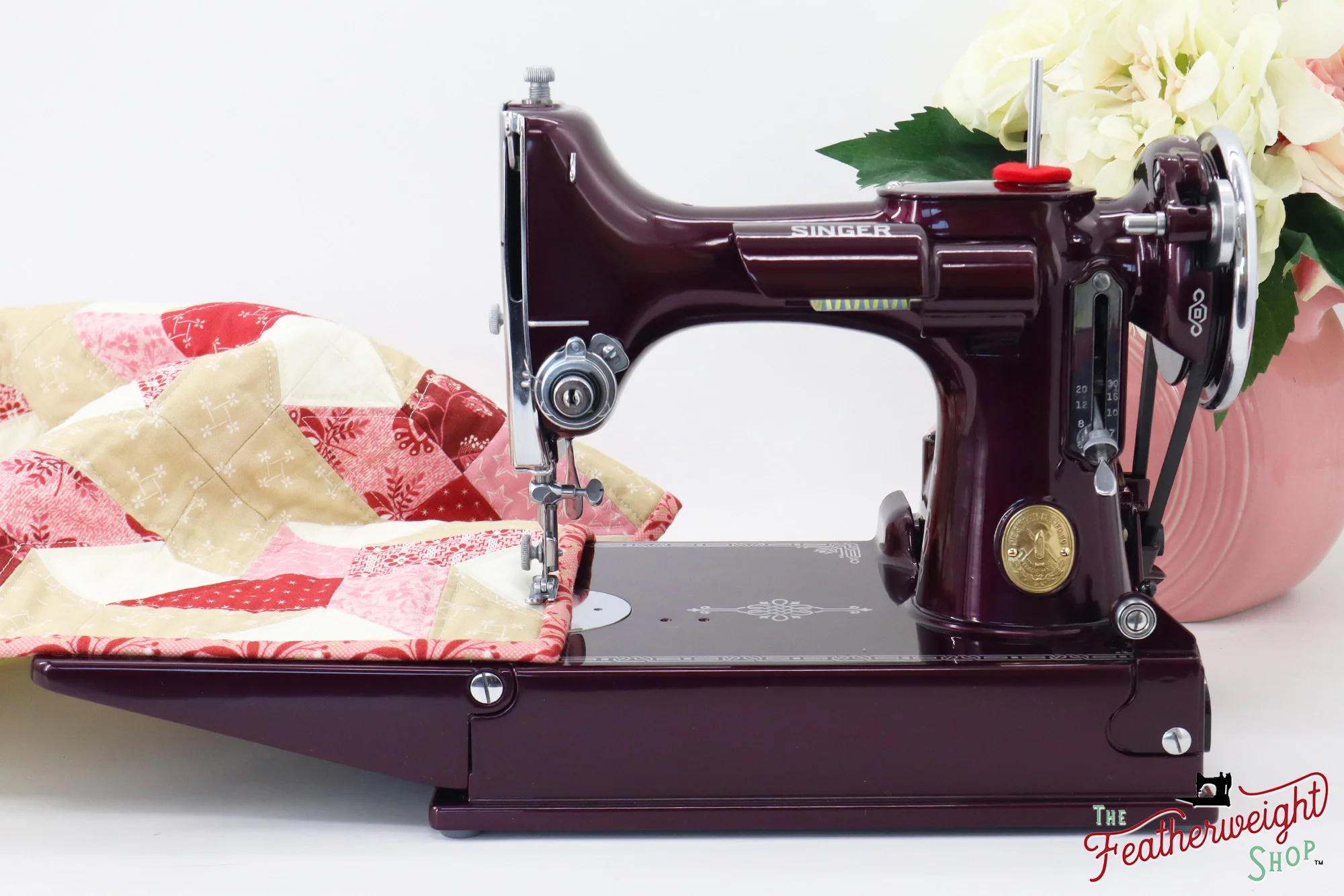 Singer Featherweight 221, AE2120** - Fully Restored in Star Garnet - Image 2