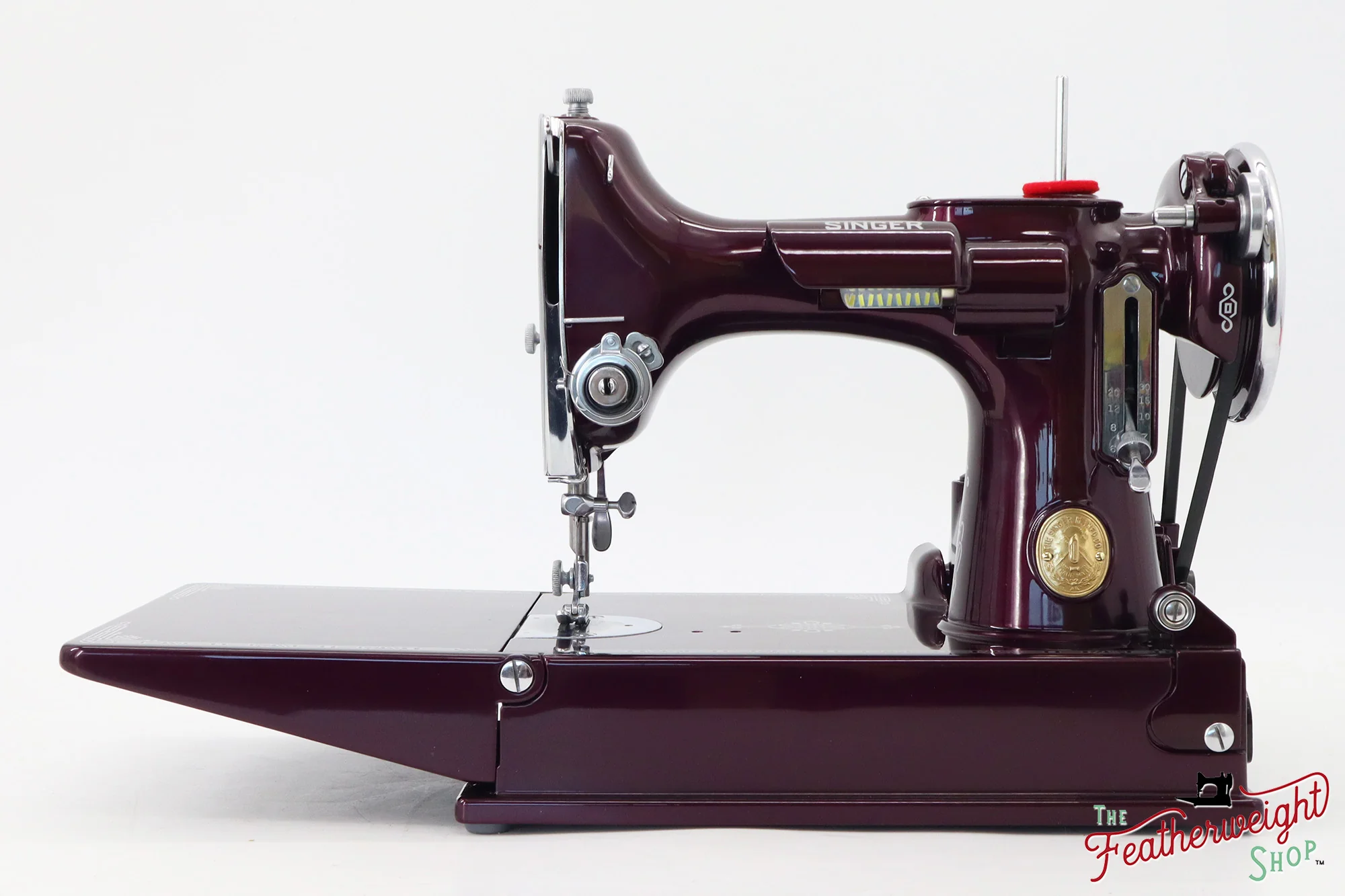 Singer Featherweight 221, AE2120** - Fully Restored in Star Garnet - Image 4