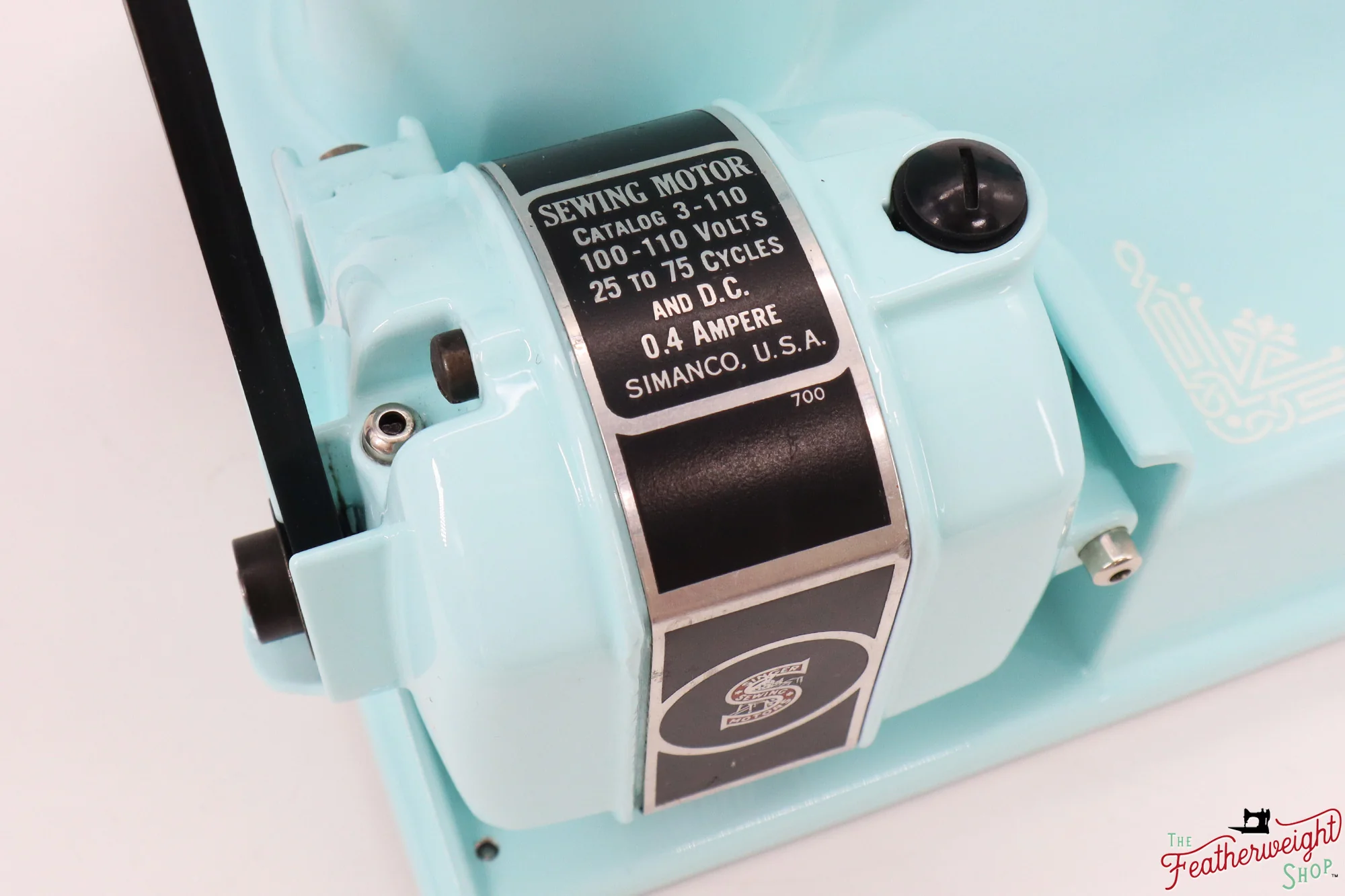 Singer Featherweight 221, AE213*** - Fully Restored in Snowflake Blue - Image 16