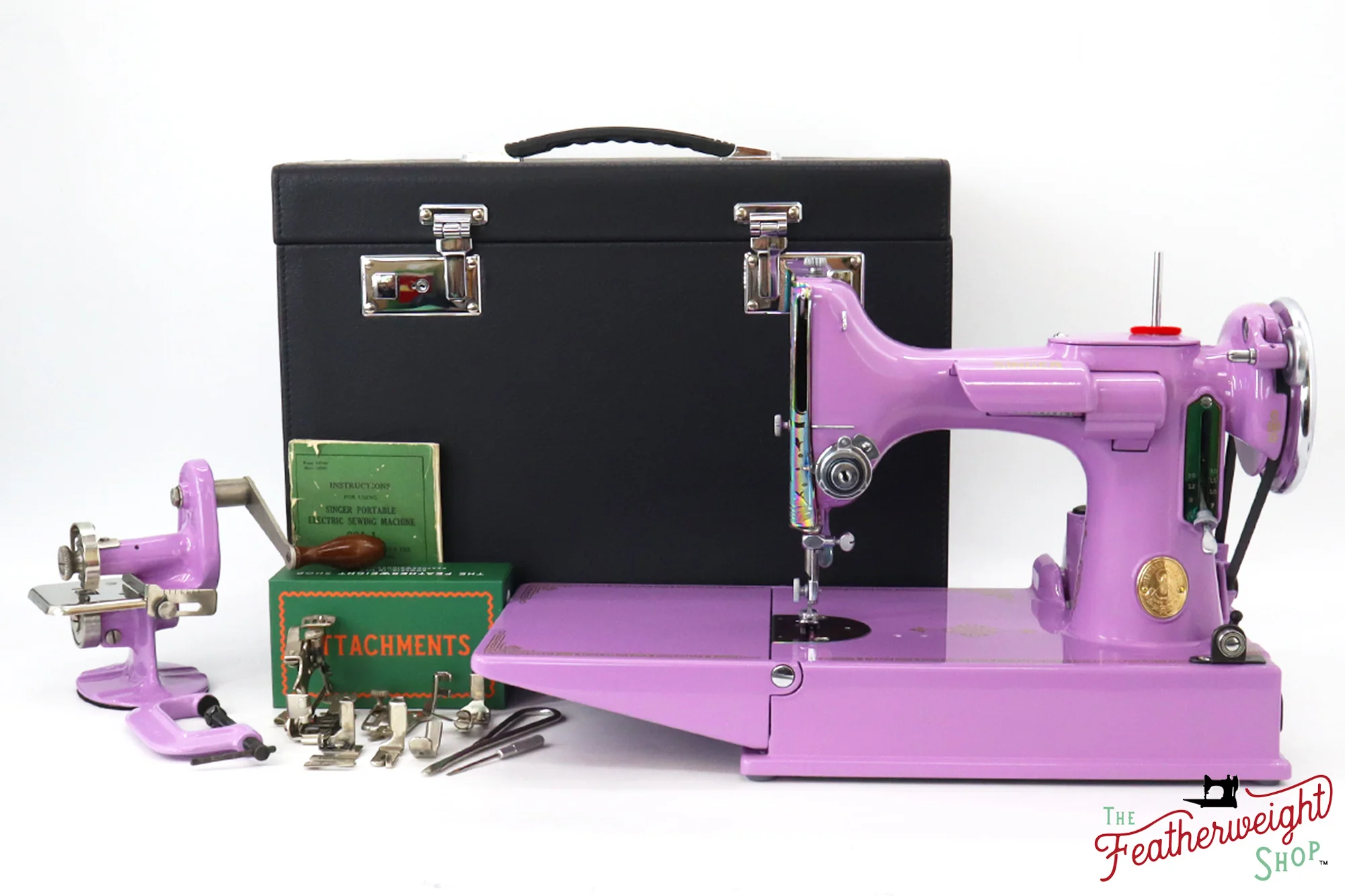 Singer Featherweight 221, AE301*** - Fully Restored in Lilac - Image 2