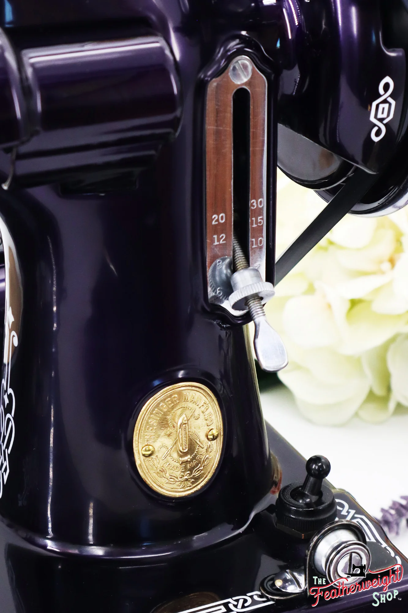 Singer Featherweight 221, AE306*** - Fully Restored in Black Iris - Image 14