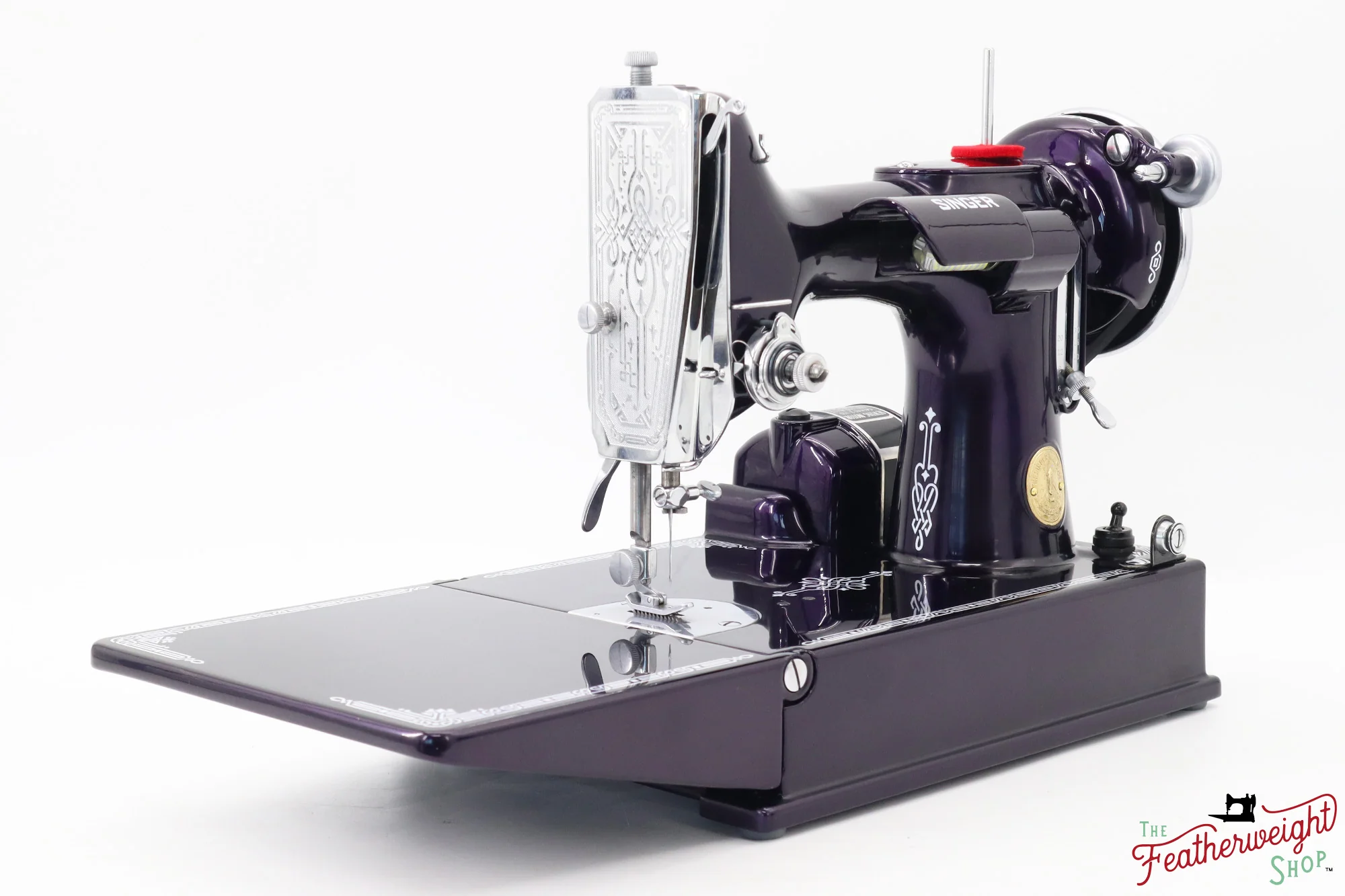 Singer Featherweight 221, AE306*** - Fully Restored in Black Iris - Image 5