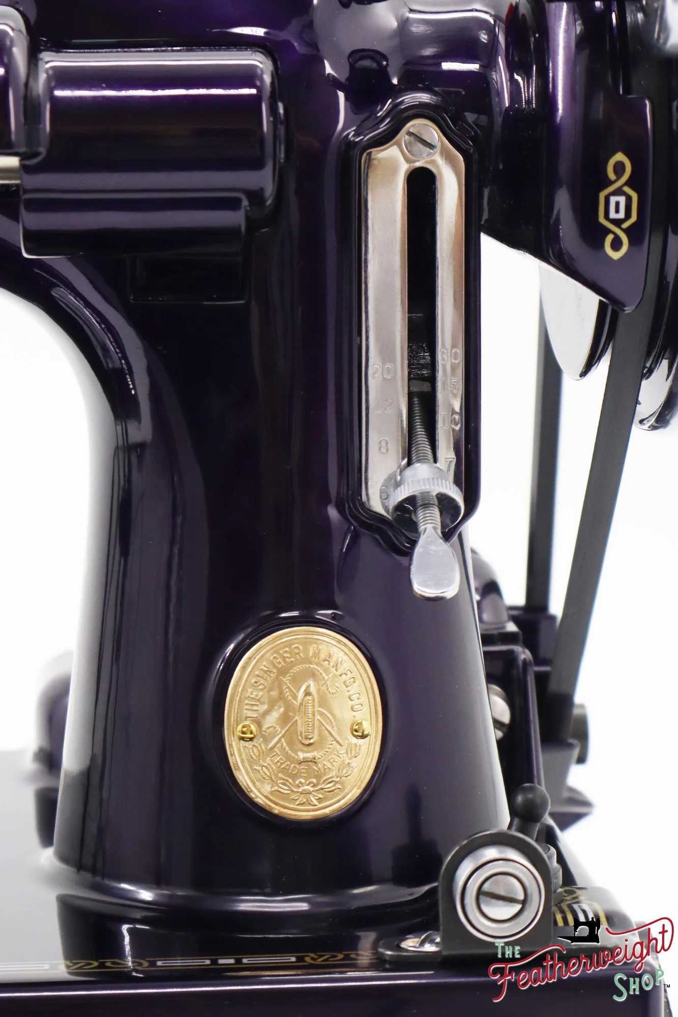 Singer Featherweight 221, AE408*** - Fully Restored in Black Iris - Image 13