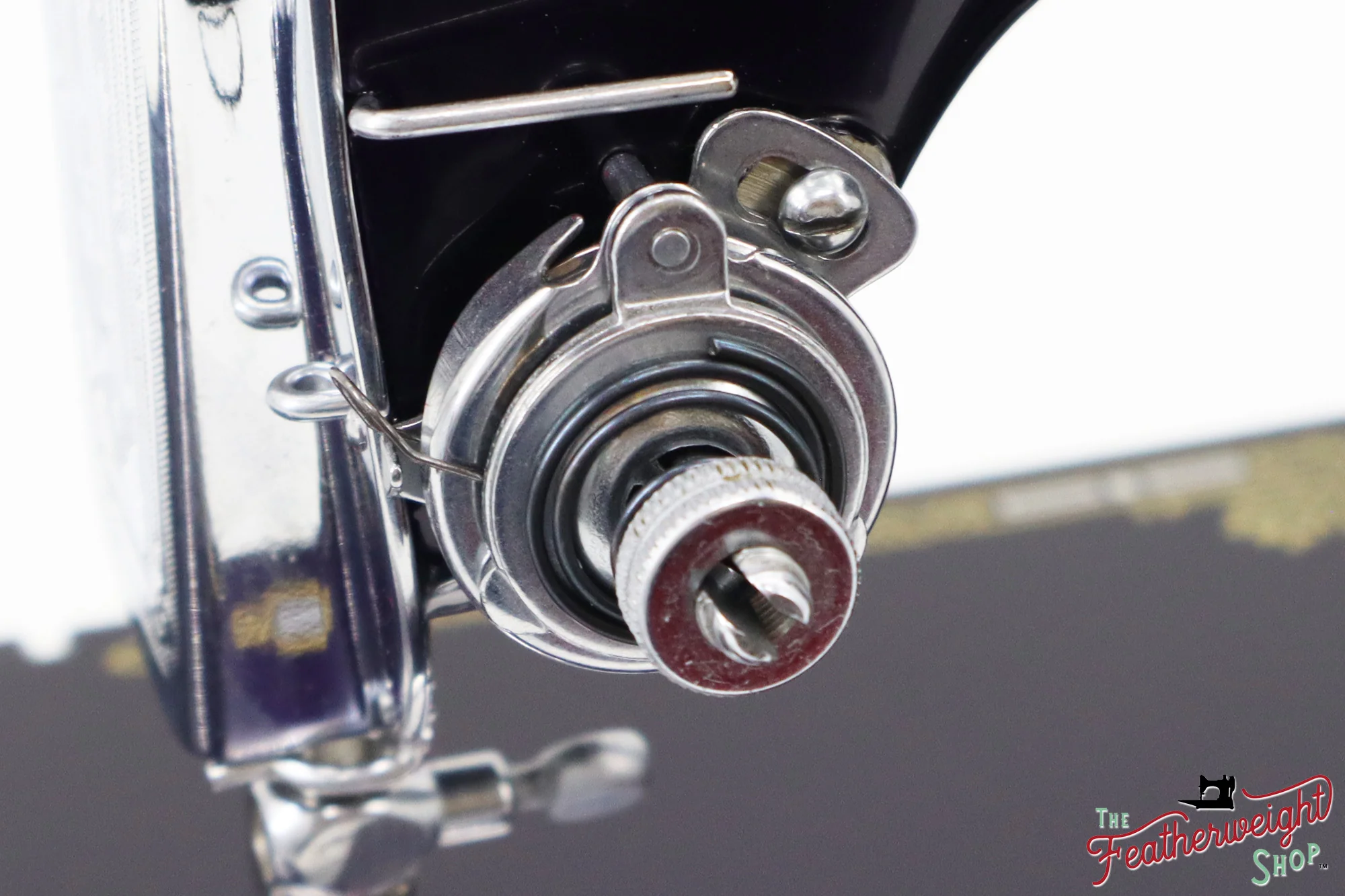 Singer Featherweight 221, AE408*** - Fully Restored in Black Iris - Image 14