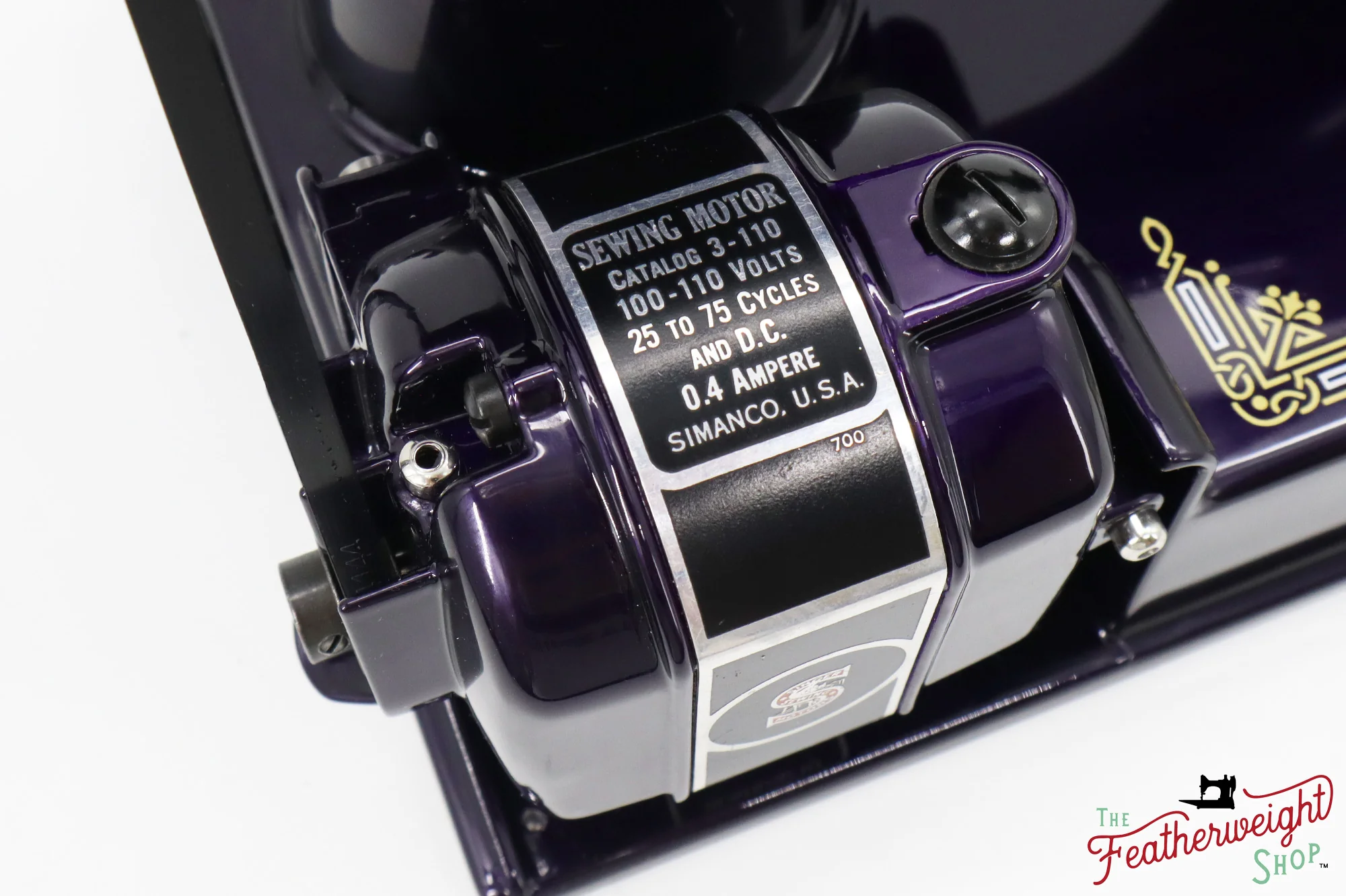 Singer Featherweight 221, AE408*** - Fully Restored in Black Iris - Image 15