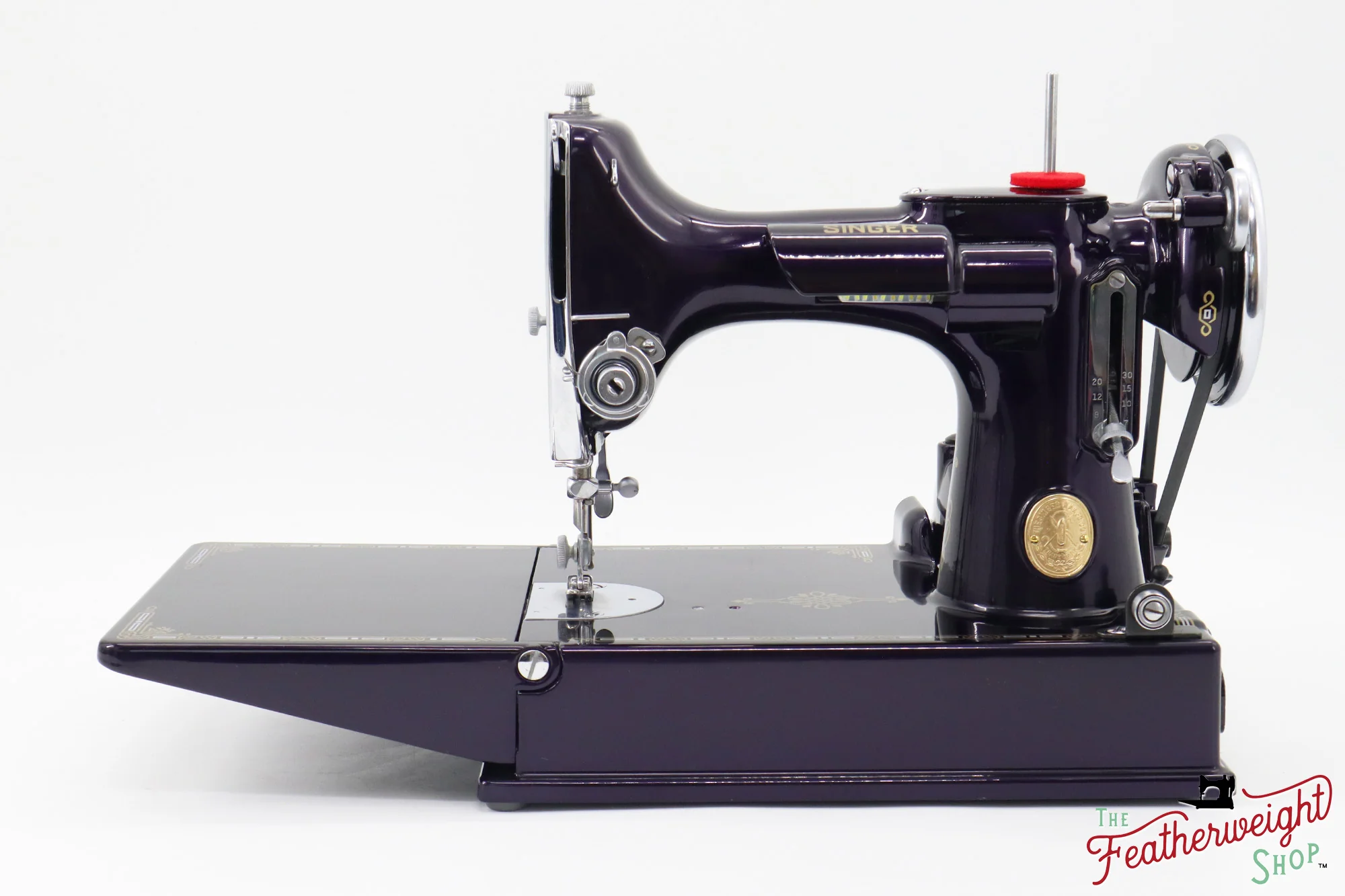 Singer Featherweight 221, AE408*** - Fully Restored in Black Iris - Image 5