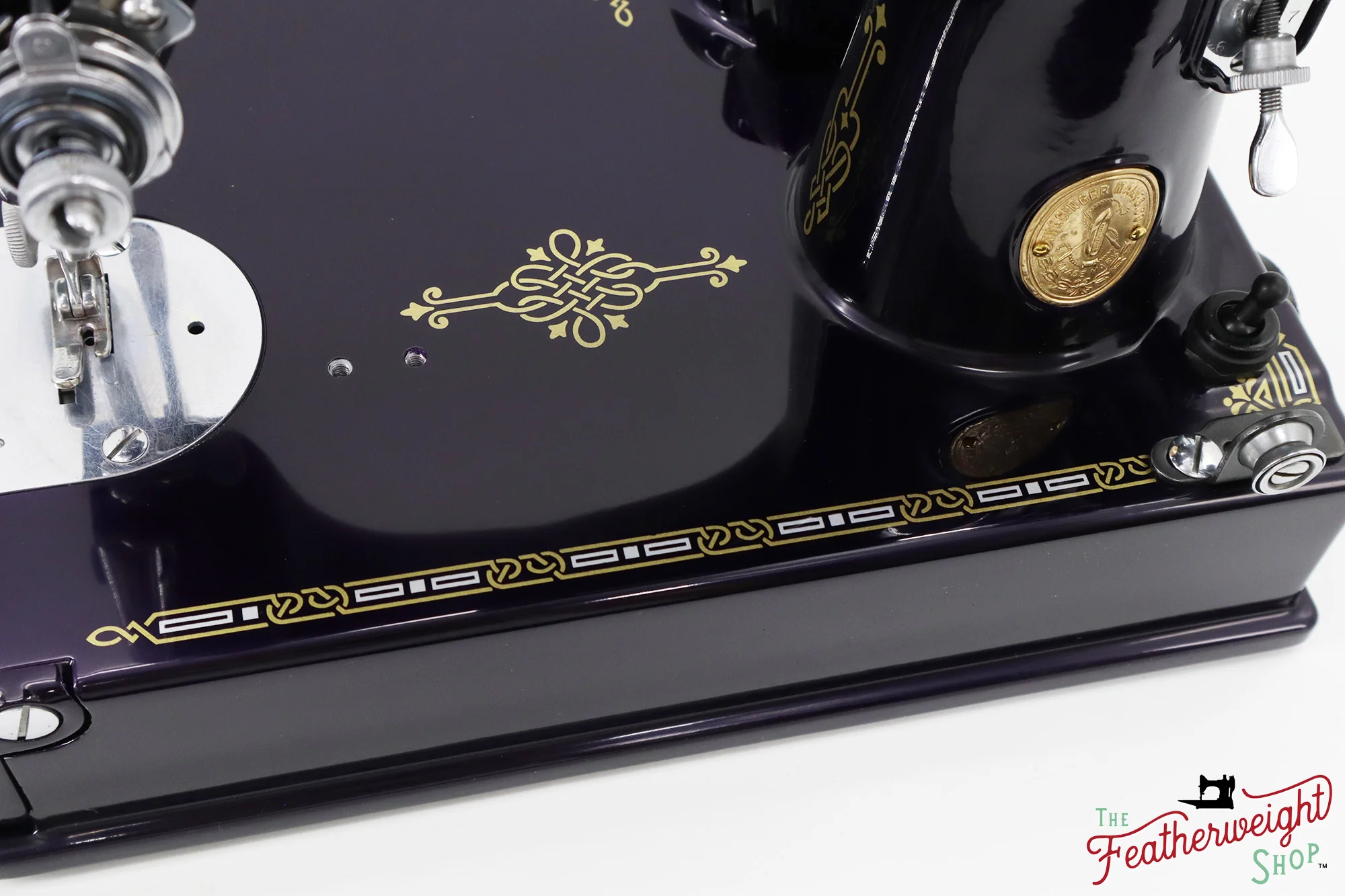 Singer Featherweight 221, AE408*** - Fully Restored in Black Iris - Image 9
