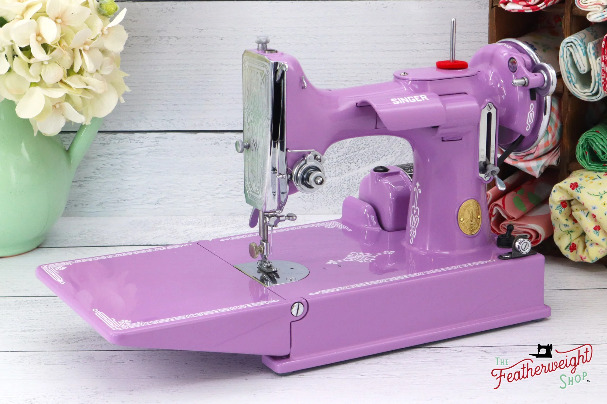 Singer Featherweight 221 AE5408** - Fully Restored in Lilac - Image 4