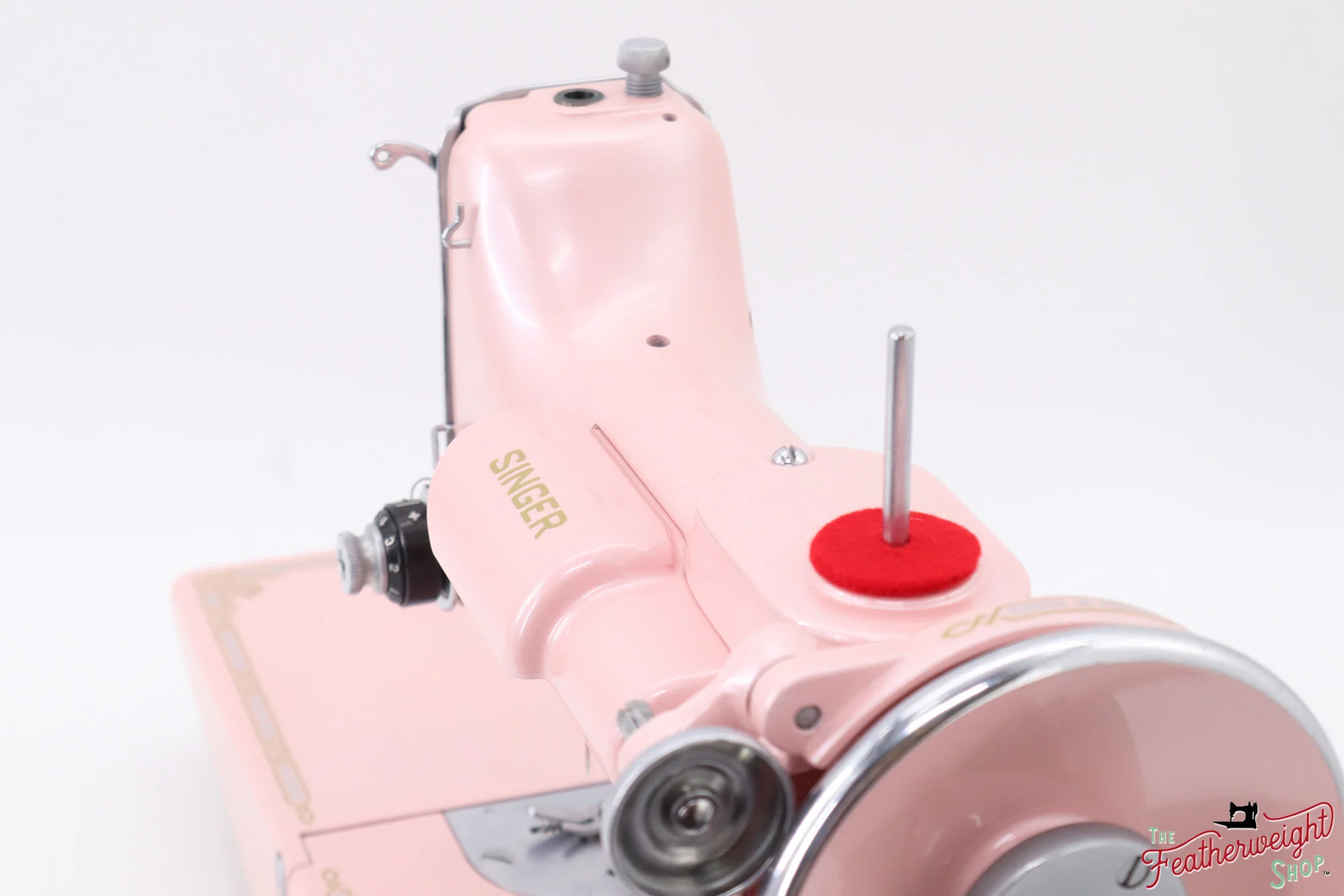 Singer Featherweight 221, AE990*** - Fully Restored in Pink Frosting - Image 14