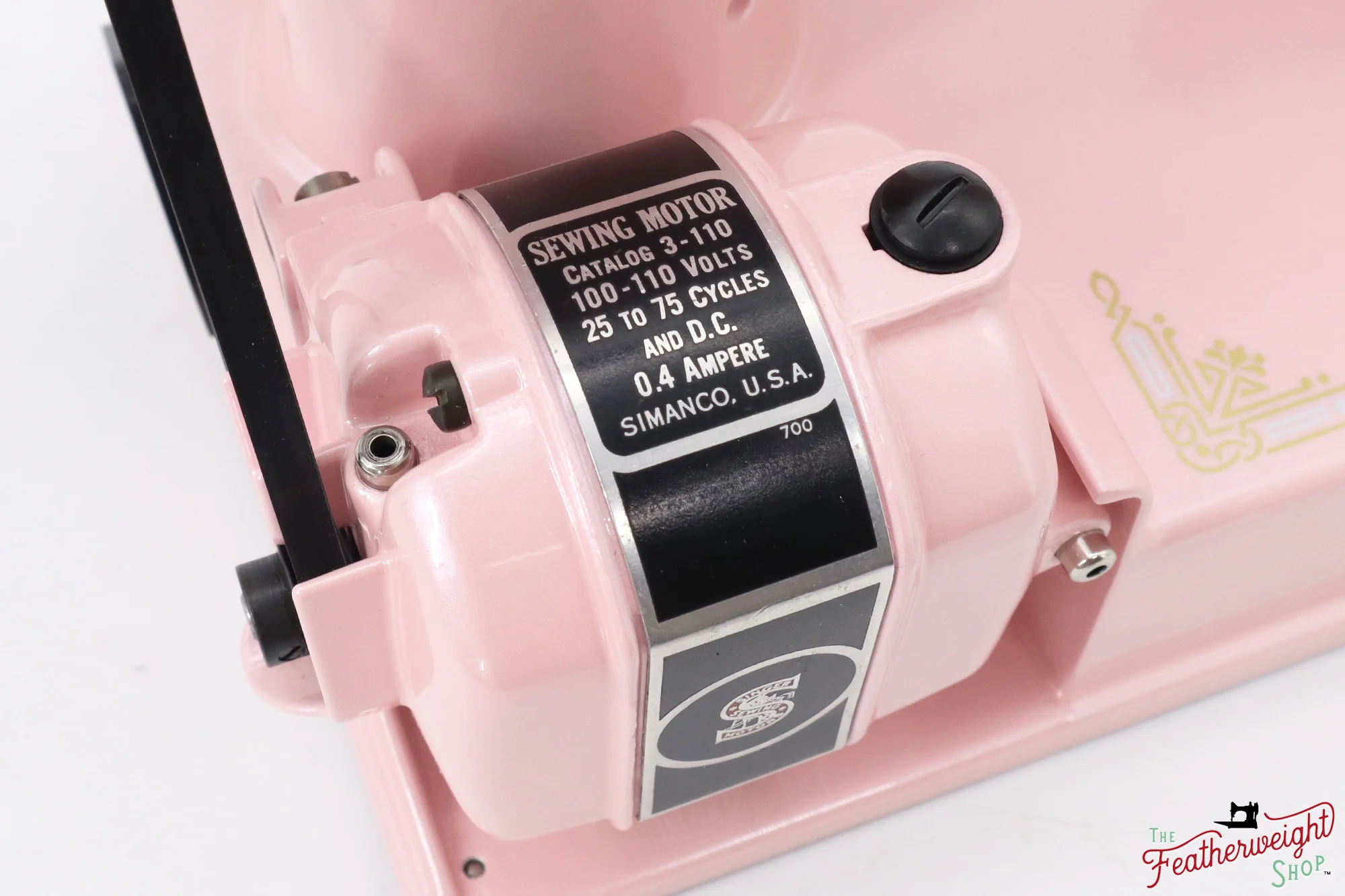 Singer Featherweight 221, AE990*** - Fully Restored in Pink Frosting - Image 18