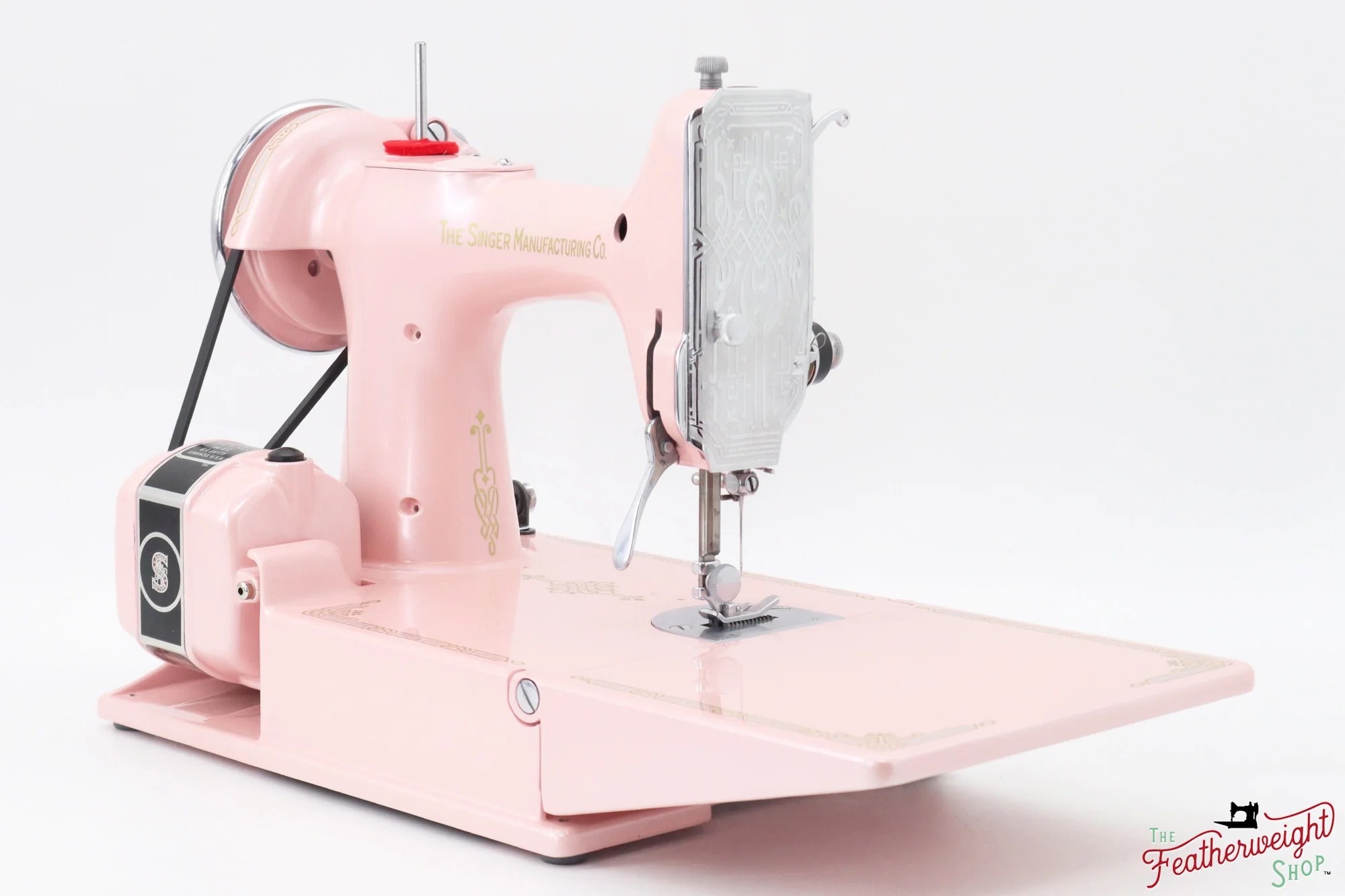 Singer Featherweight 221, AE990*** - Fully Restored in Pink Frosting - Image 7