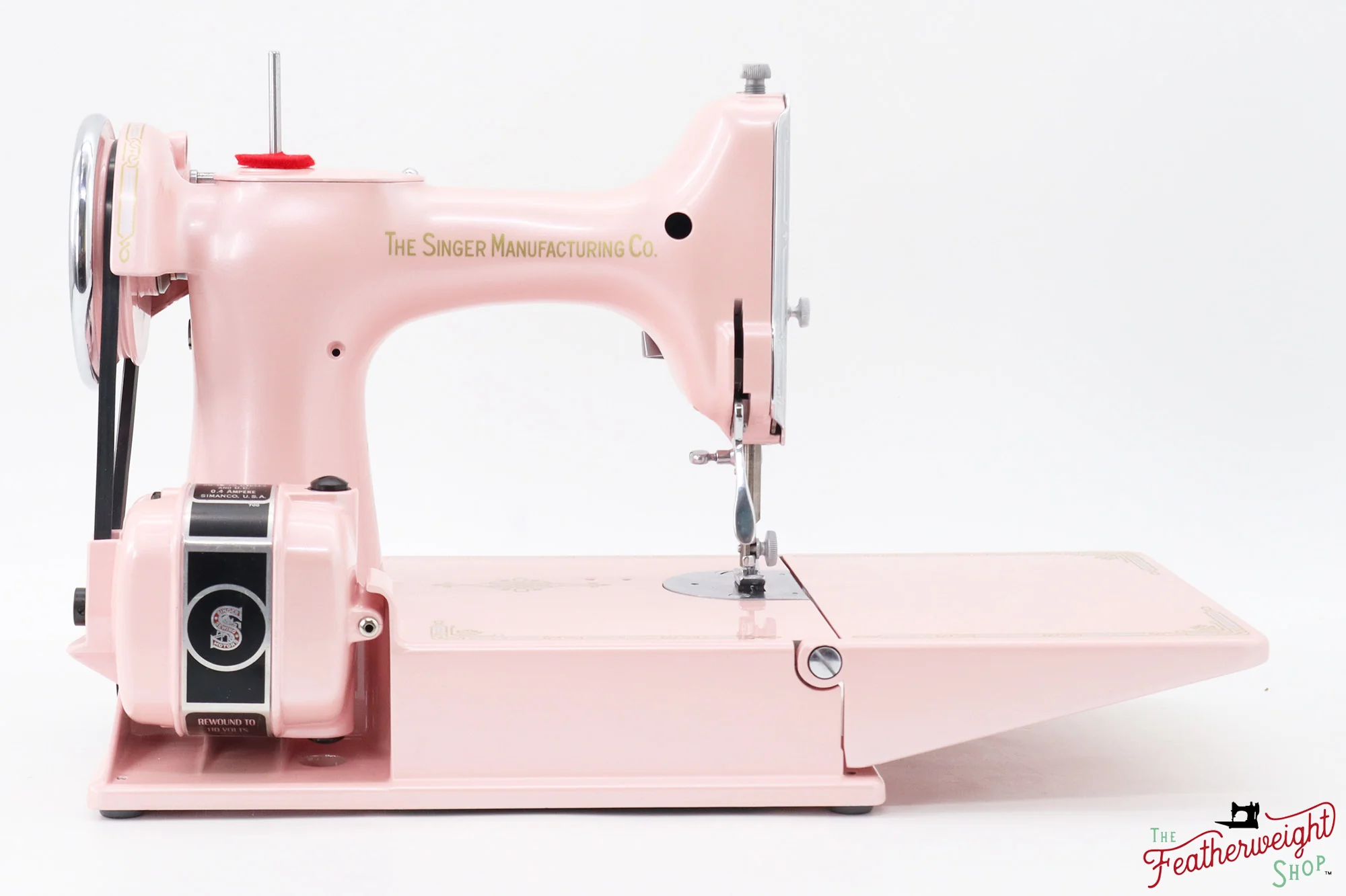Singer Featherweight 221, AE990*** - Fully Restored in Pink Frosting - Image 8