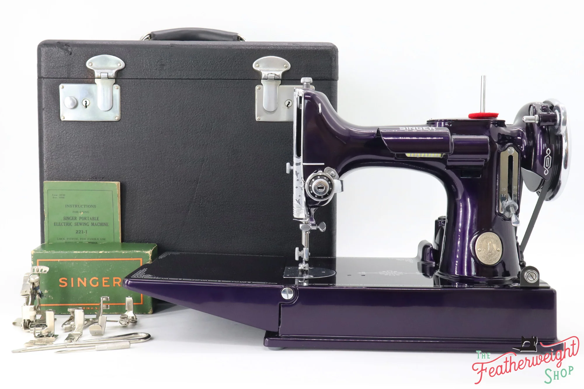 Singer Featherweight 221 AF1708** - Fully Restored in Black Iris