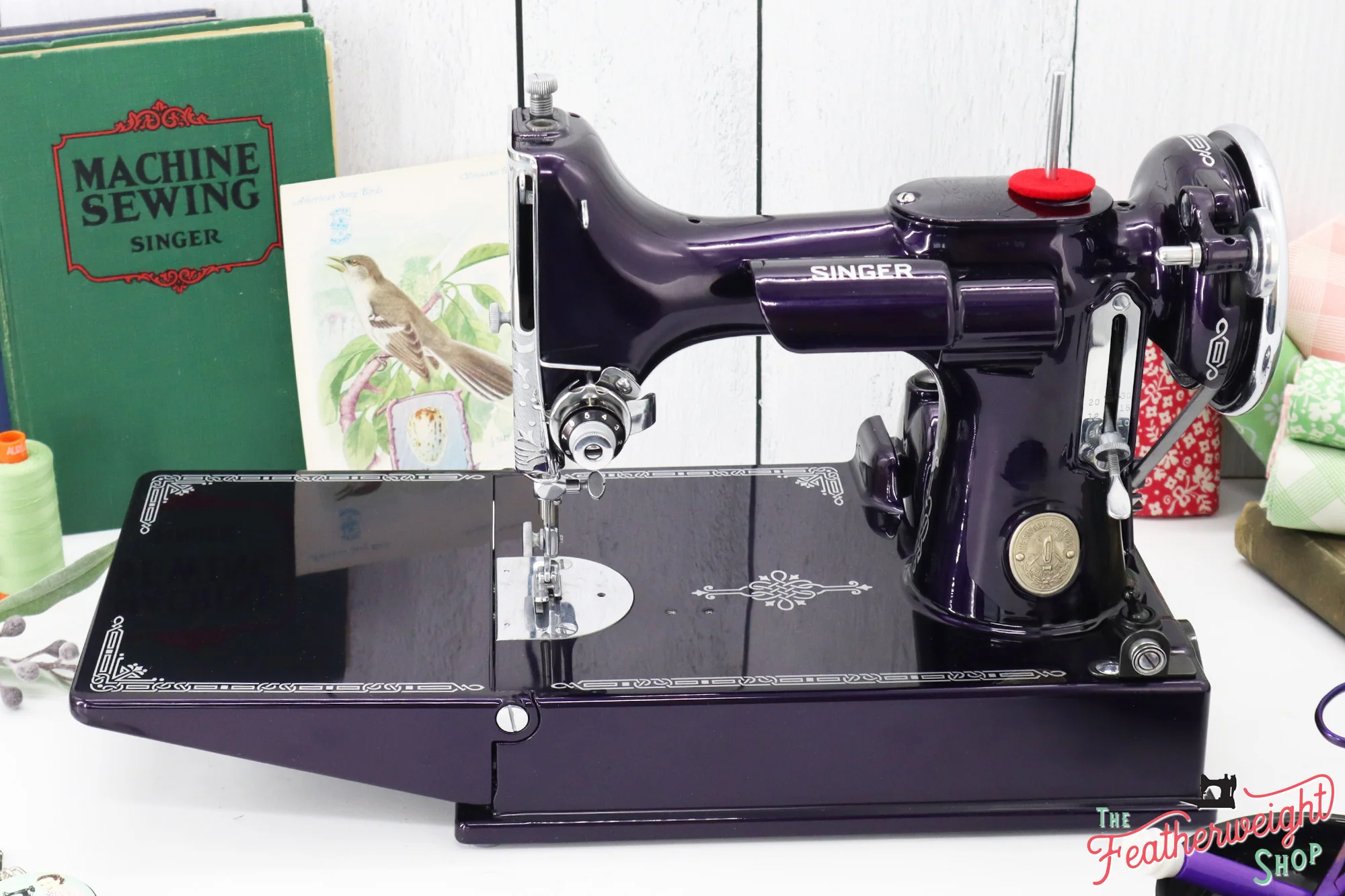 Singer Featherweight 221 AF1708** - Fully Restored in Black Iris - Image 2