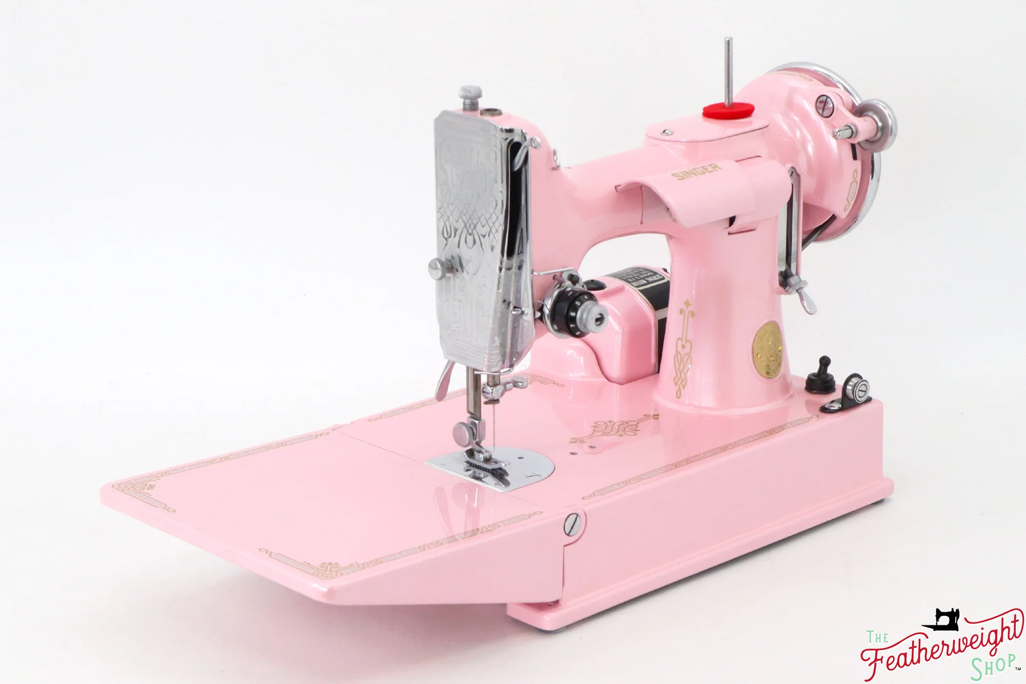 Singer Featherweight 221, AF481*** - Fully Restored in Pink Frosting - Image 4
