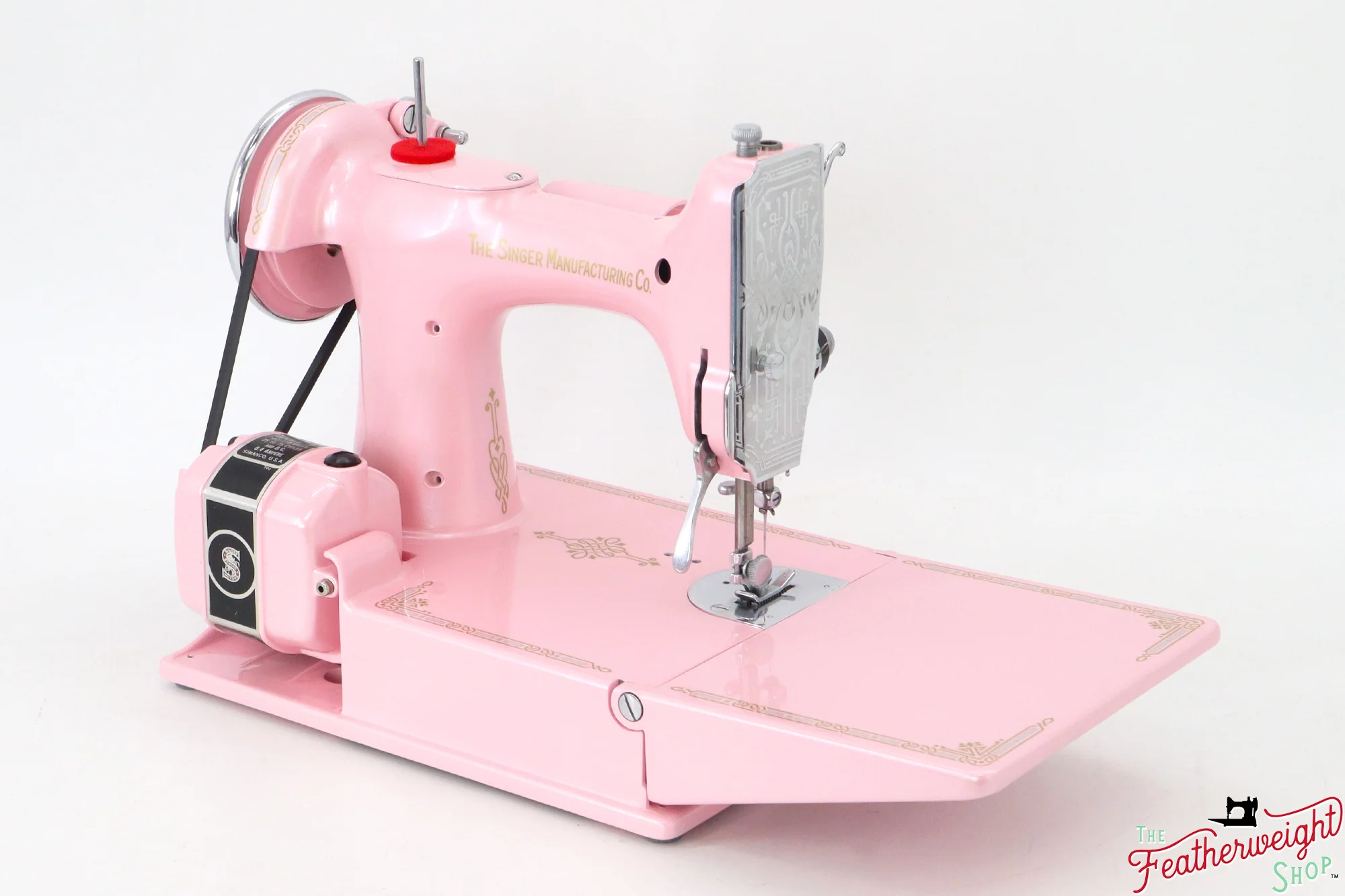 Singer Featherweight 221, AF481*** - Fully Restored in Pink Frosting - Image 5