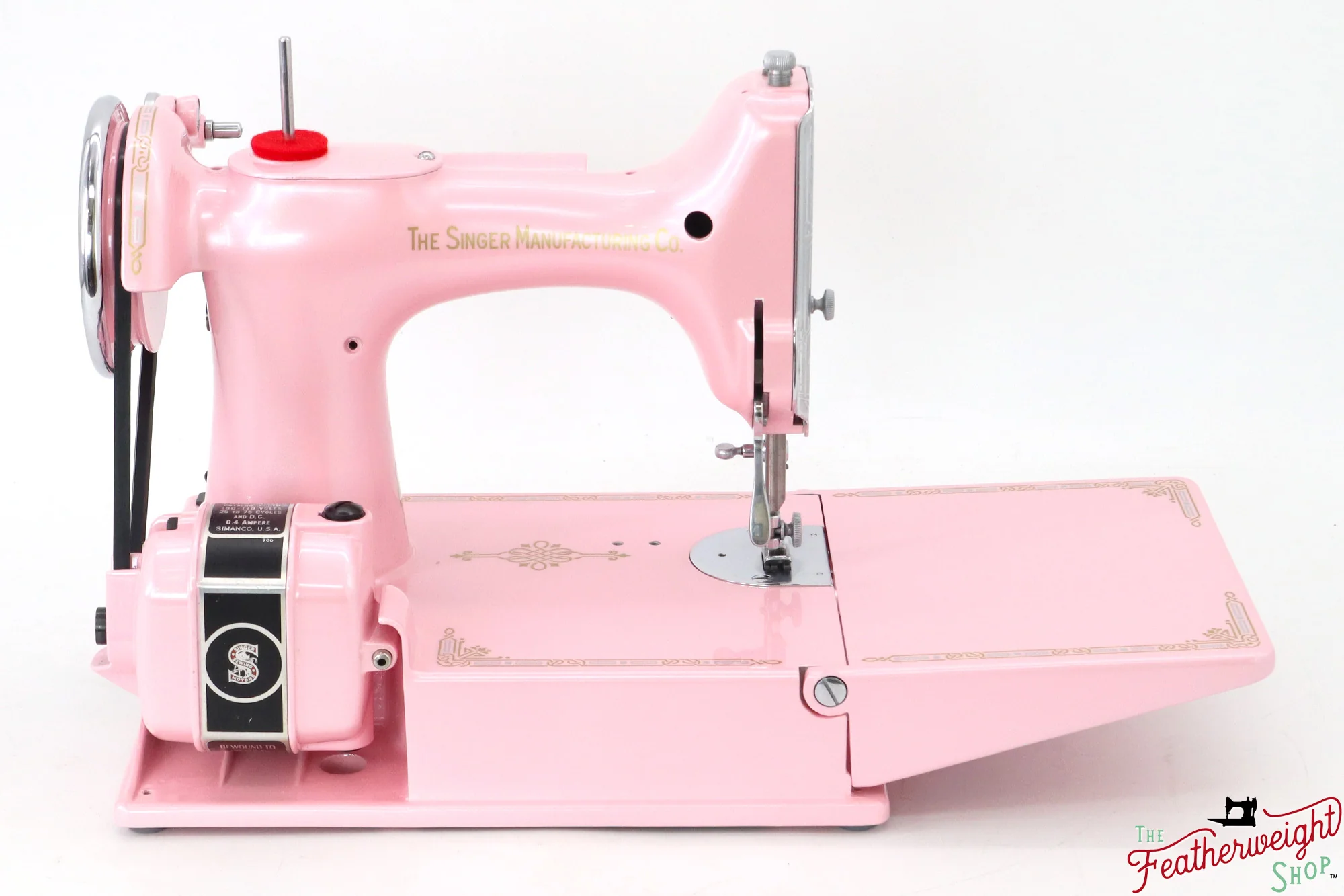 Singer Featherweight 221, AF481*** - Fully Restored in Pink Frosting - Image 6