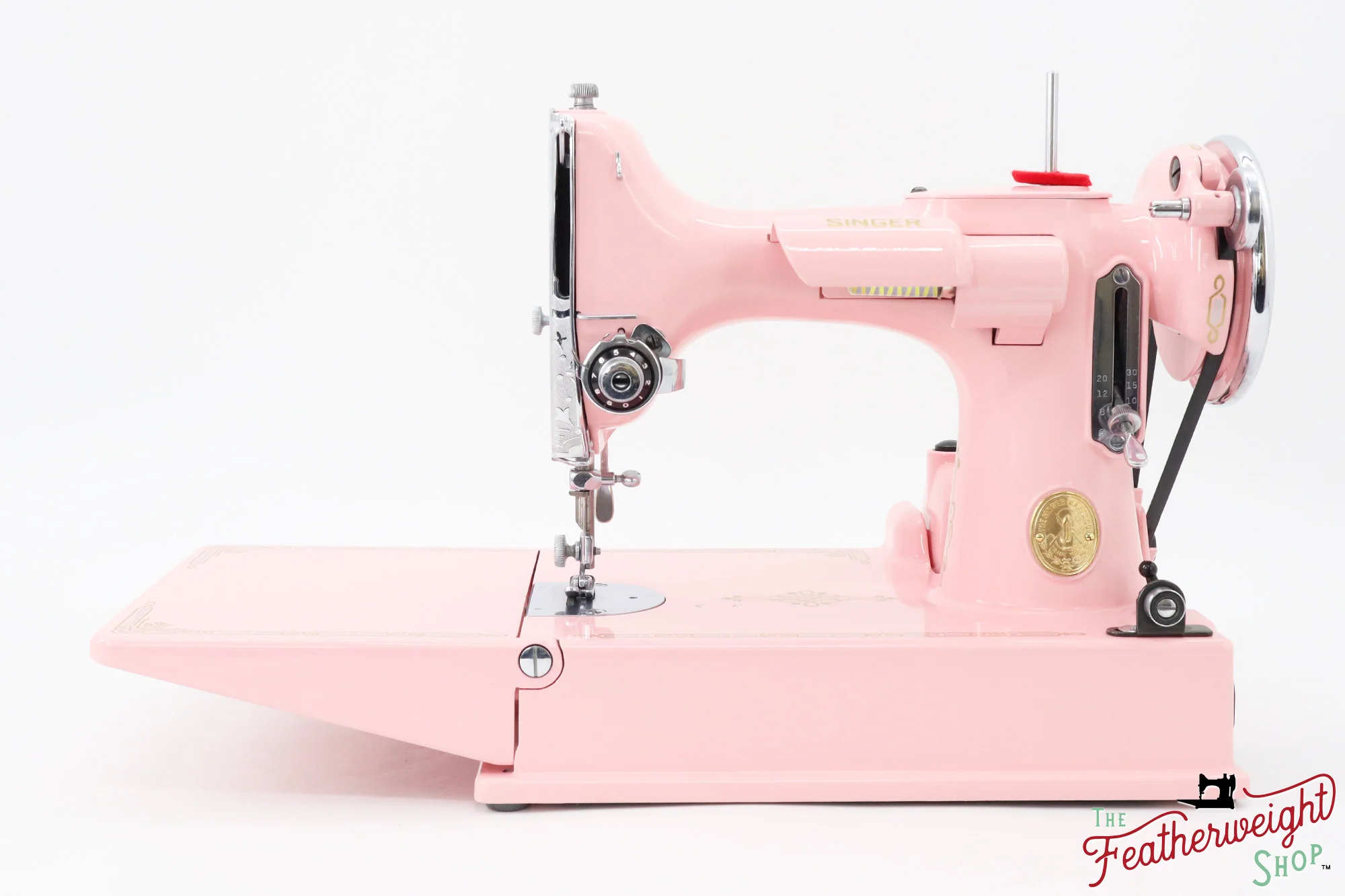 Singer Featherweight 221, AF488*** - Fully Restored in Rosy Posy Pink - Image 5