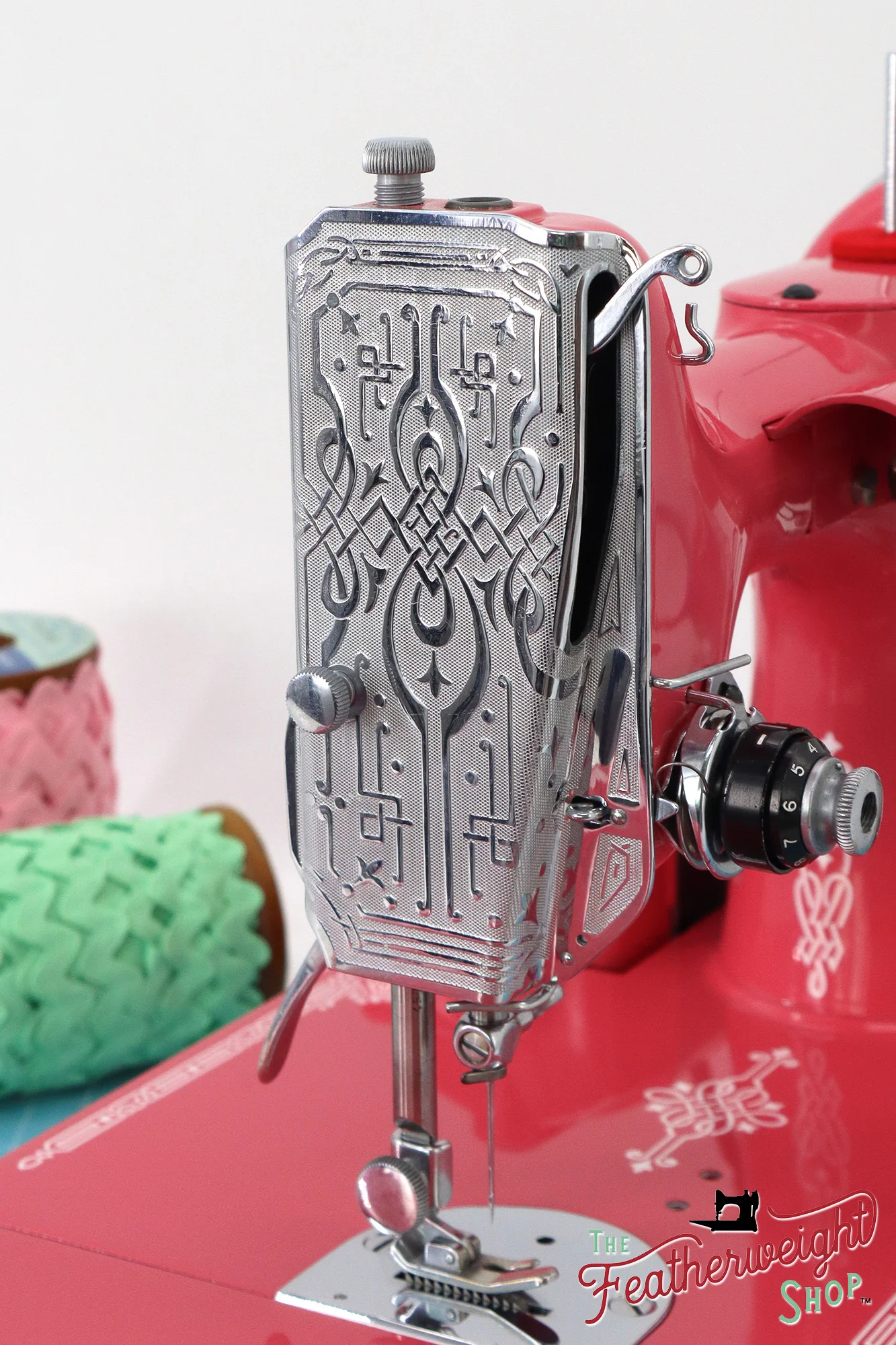 Singer Featherweight 221, AF753*** - Fully Restored in Happy Pink Grapefruit - Image 13