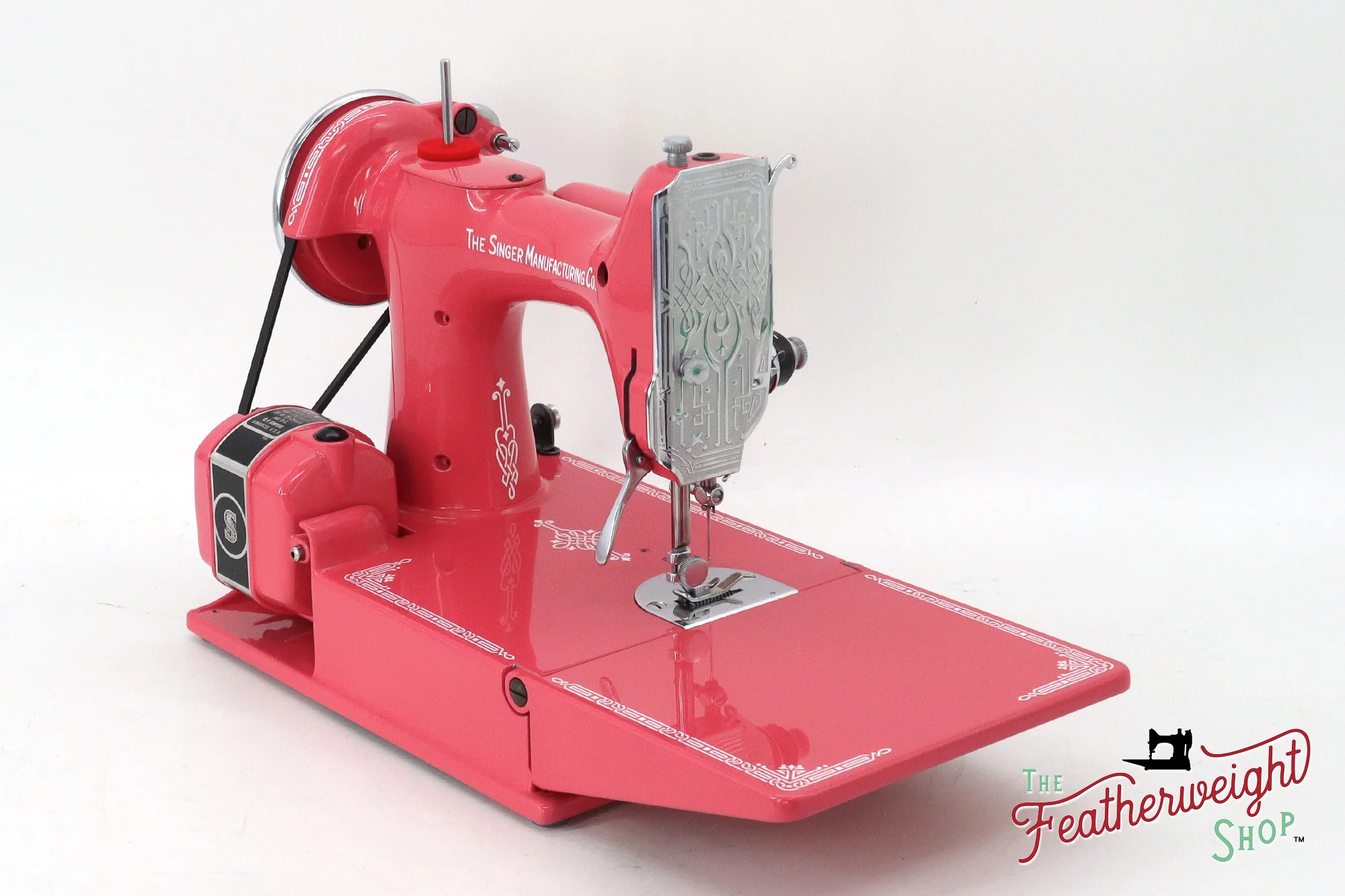 Singer Featherweight 221, AF753*** - Fully Restored in Happy Pink Grapefruit - Image 5