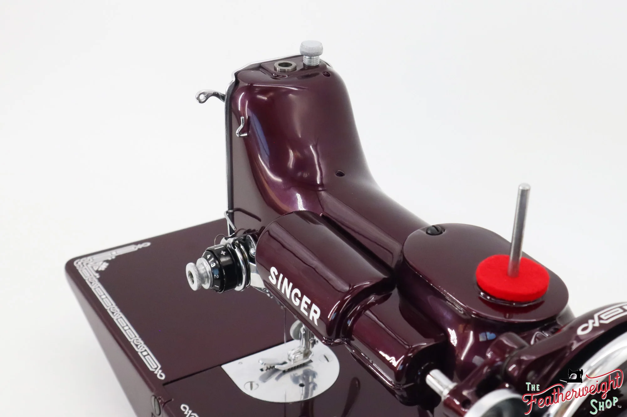 Singer Featherweight 221, AF867*** - Fully Restored in Star Garnet - Image 12