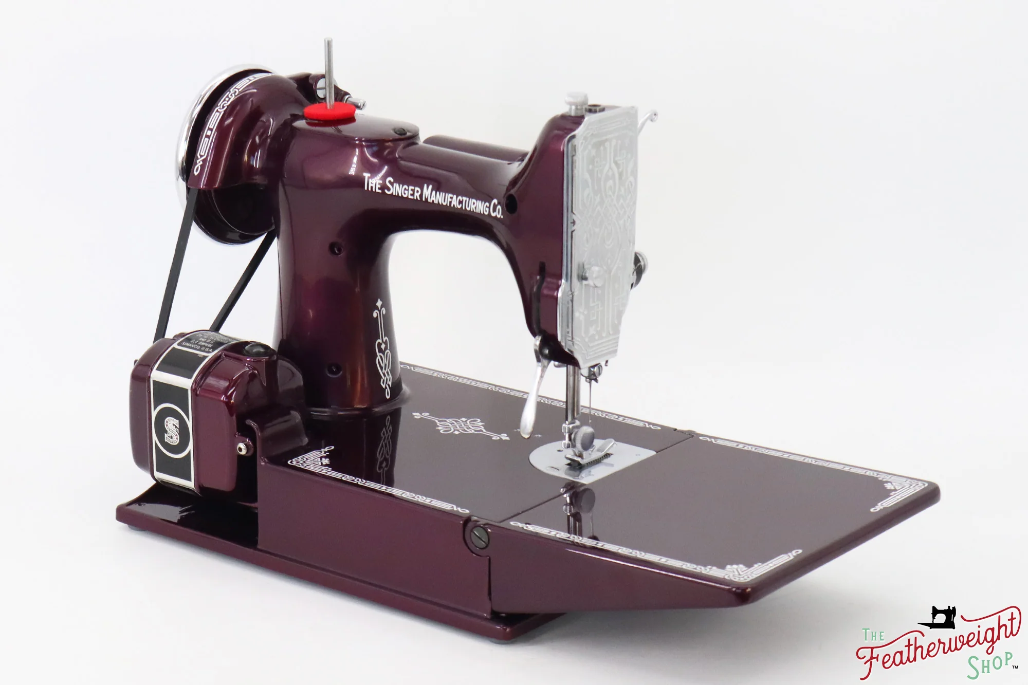 Singer Featherweight 221, AF867*** - Fully Restored in Star Garnet - Image 5