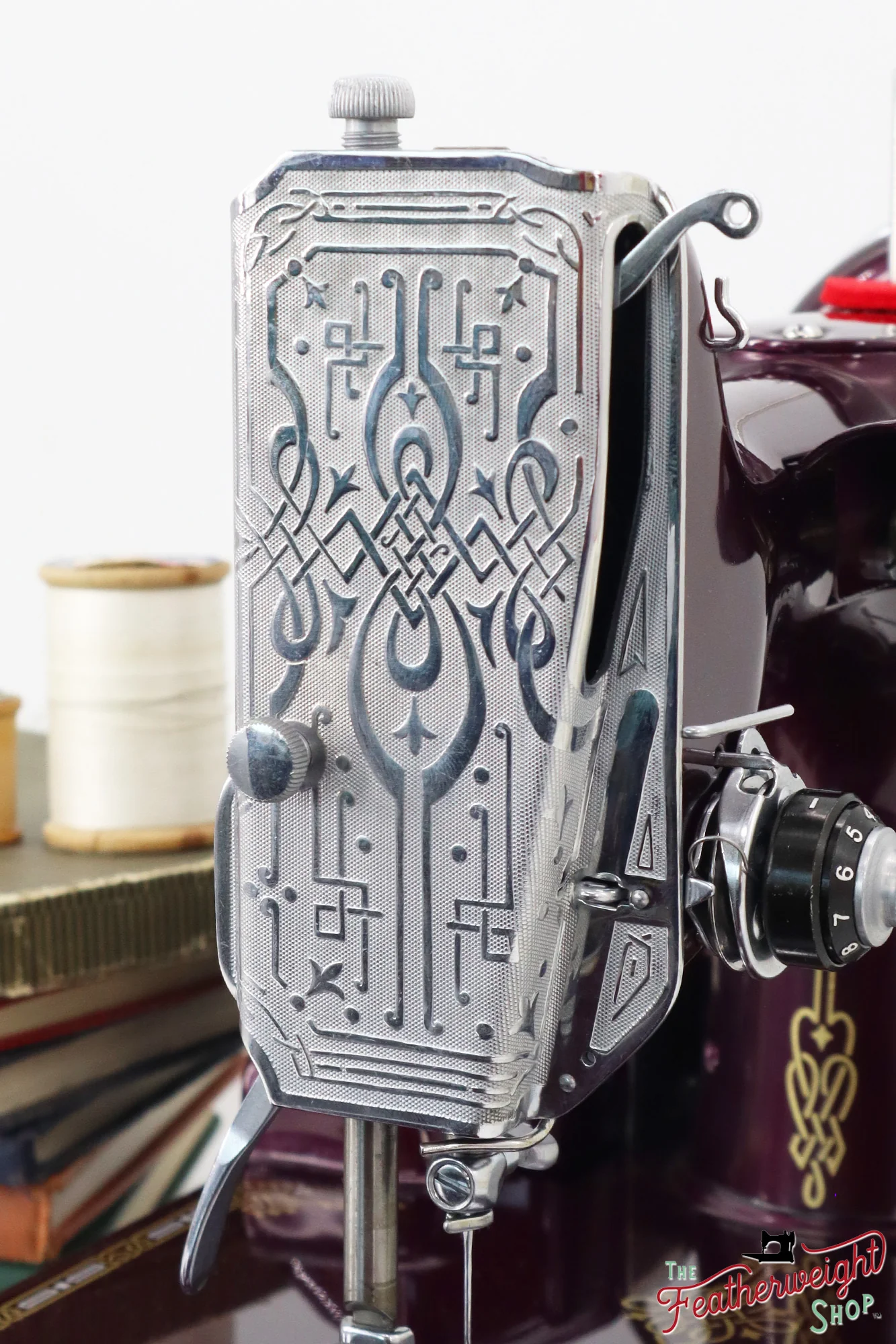 Singer Featherweight 221, AF870*** - Fully Restored in Star Garnet - Image 16