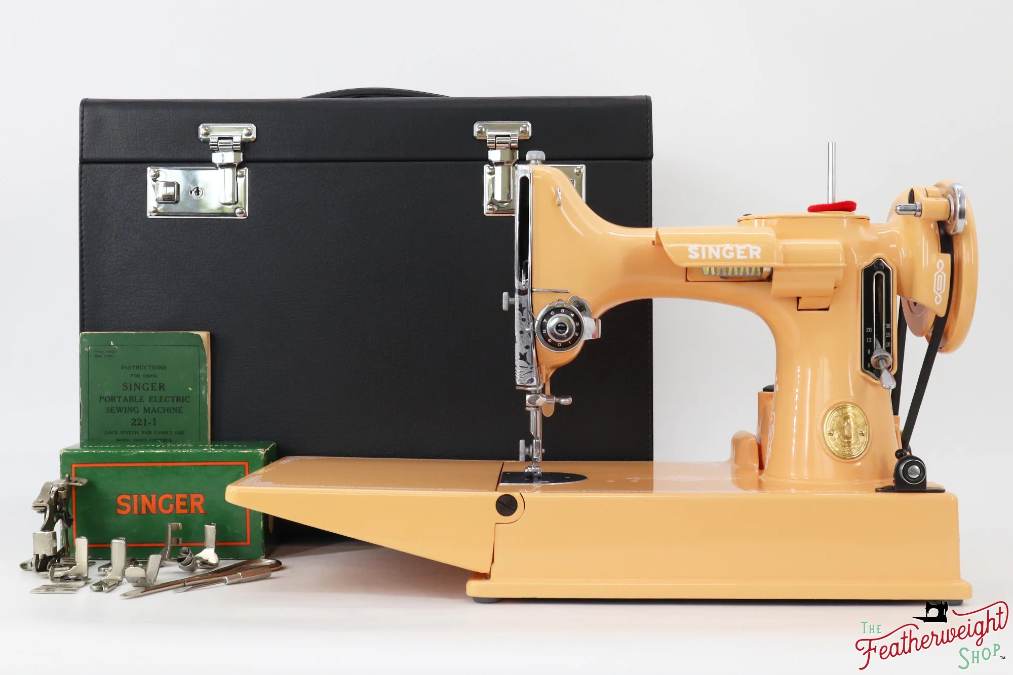 Singer Featherweight 221, AG6181** - Fully Restored in Dreamcicle - Image 3