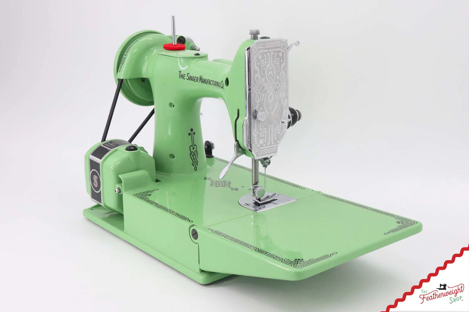 Singer Featherweight 221 AG821*** - Fully Restored in Art Deco Green - Image 5