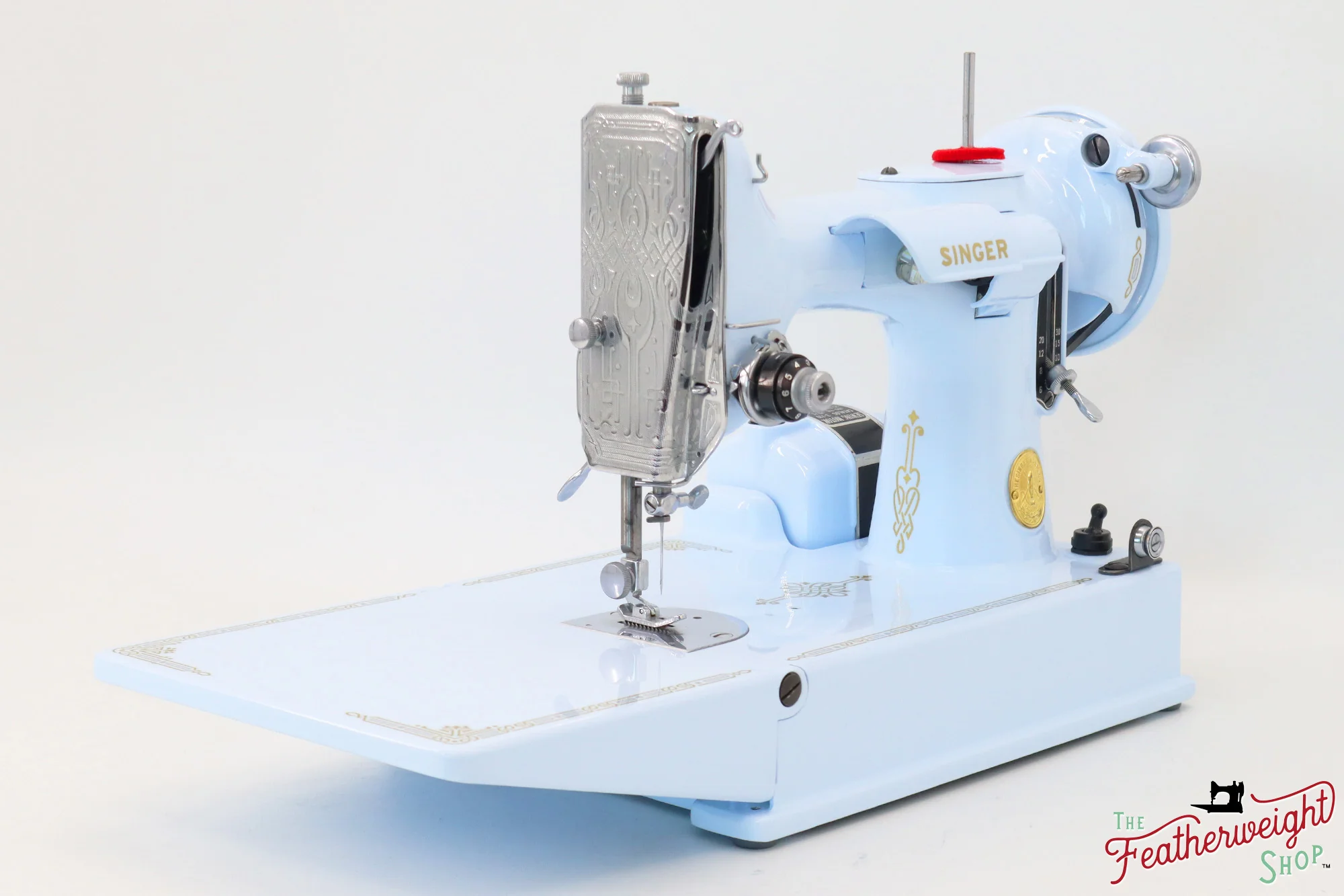 Singer Featherweight 221, AG854*** - Fully Restored in Cinderella Blue - Image 3