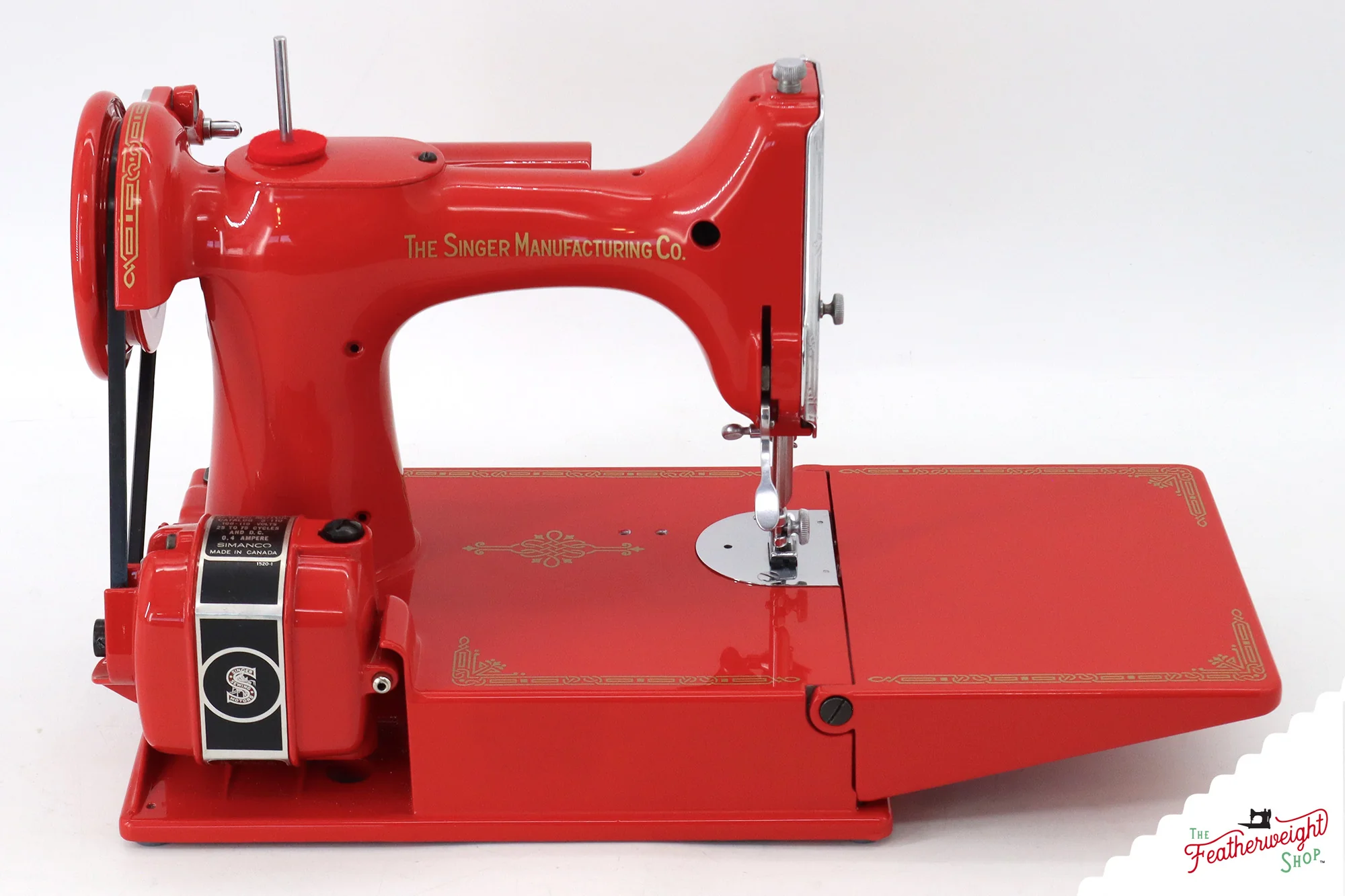 Singer Featherweight 221 AG877*** - Fully Restored in Liberty Red - Image 7