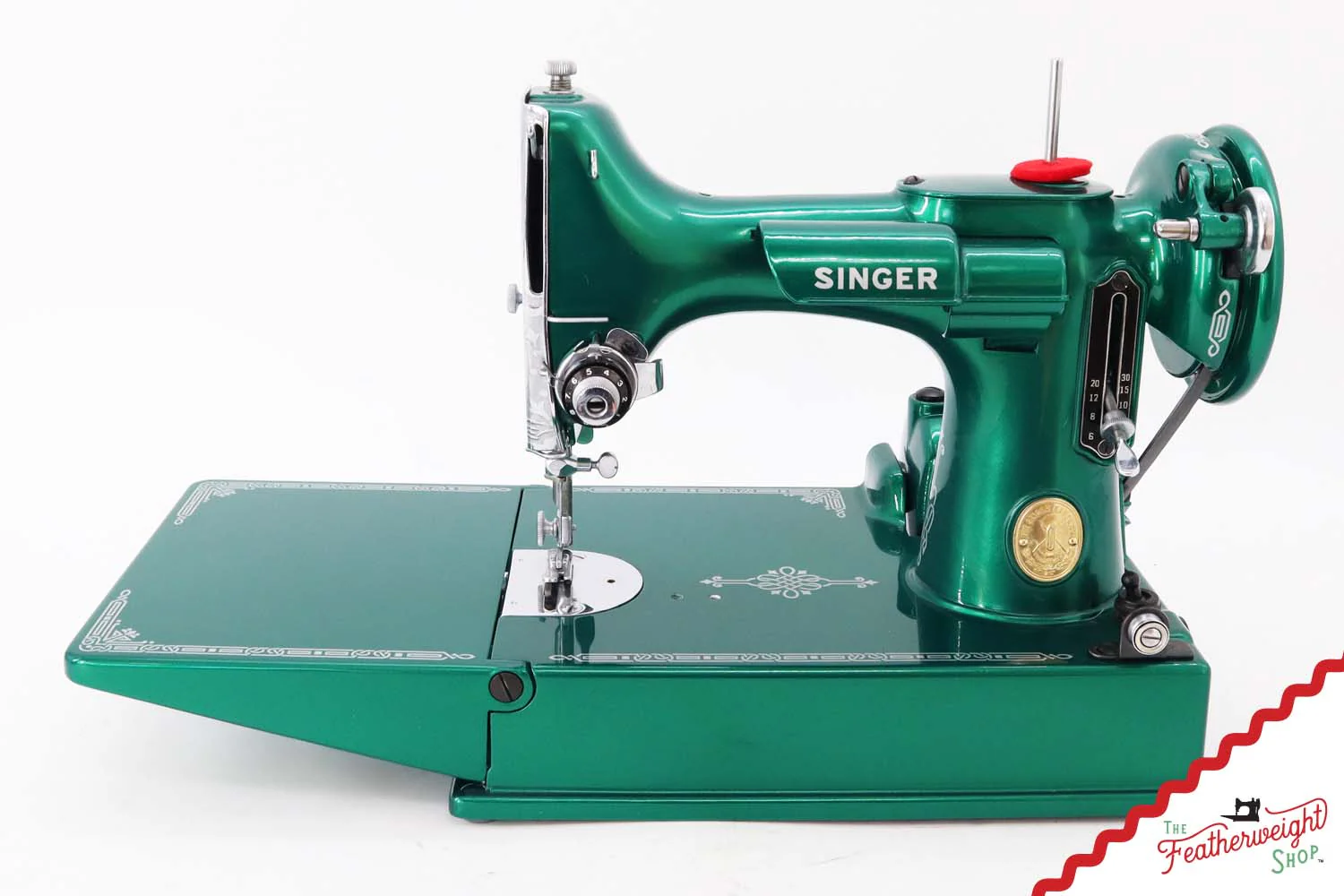 Singer Featherweight 221 AG988*** - Fully Restored in Emerald Green - Image 4