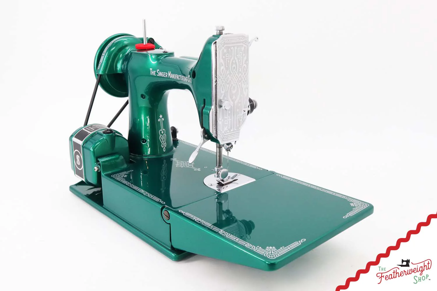 Singer Featherweight 221 AG988*** - Fully Restored in Emerald Green - Image 6