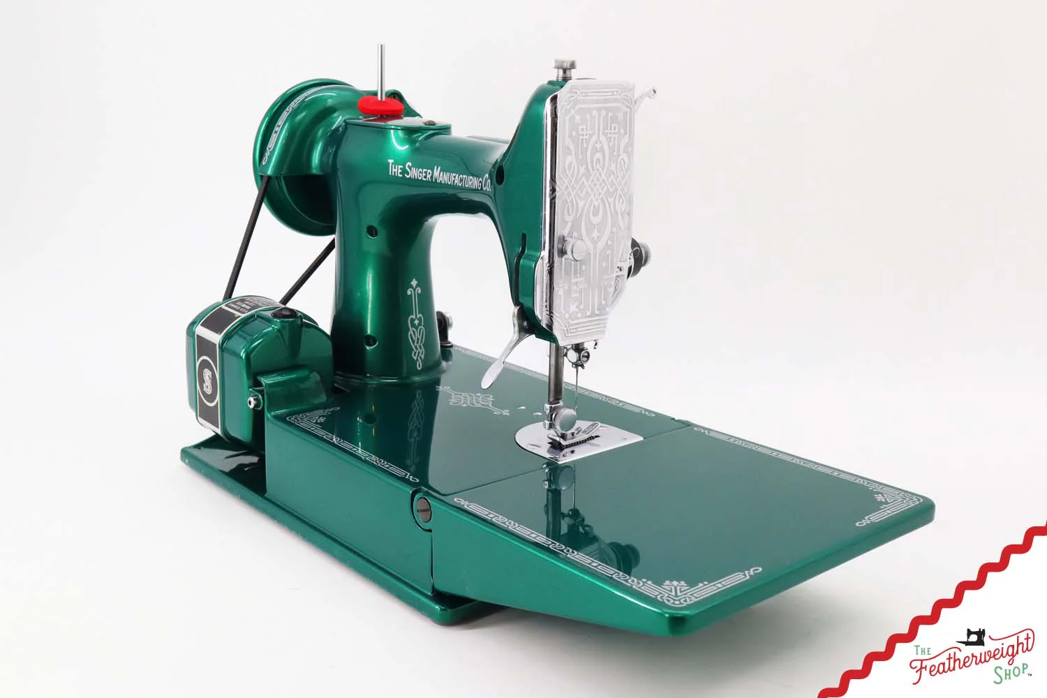 Singer Featherweight 221 AH053*** - Fully Restored in Emerald Green - Image 6