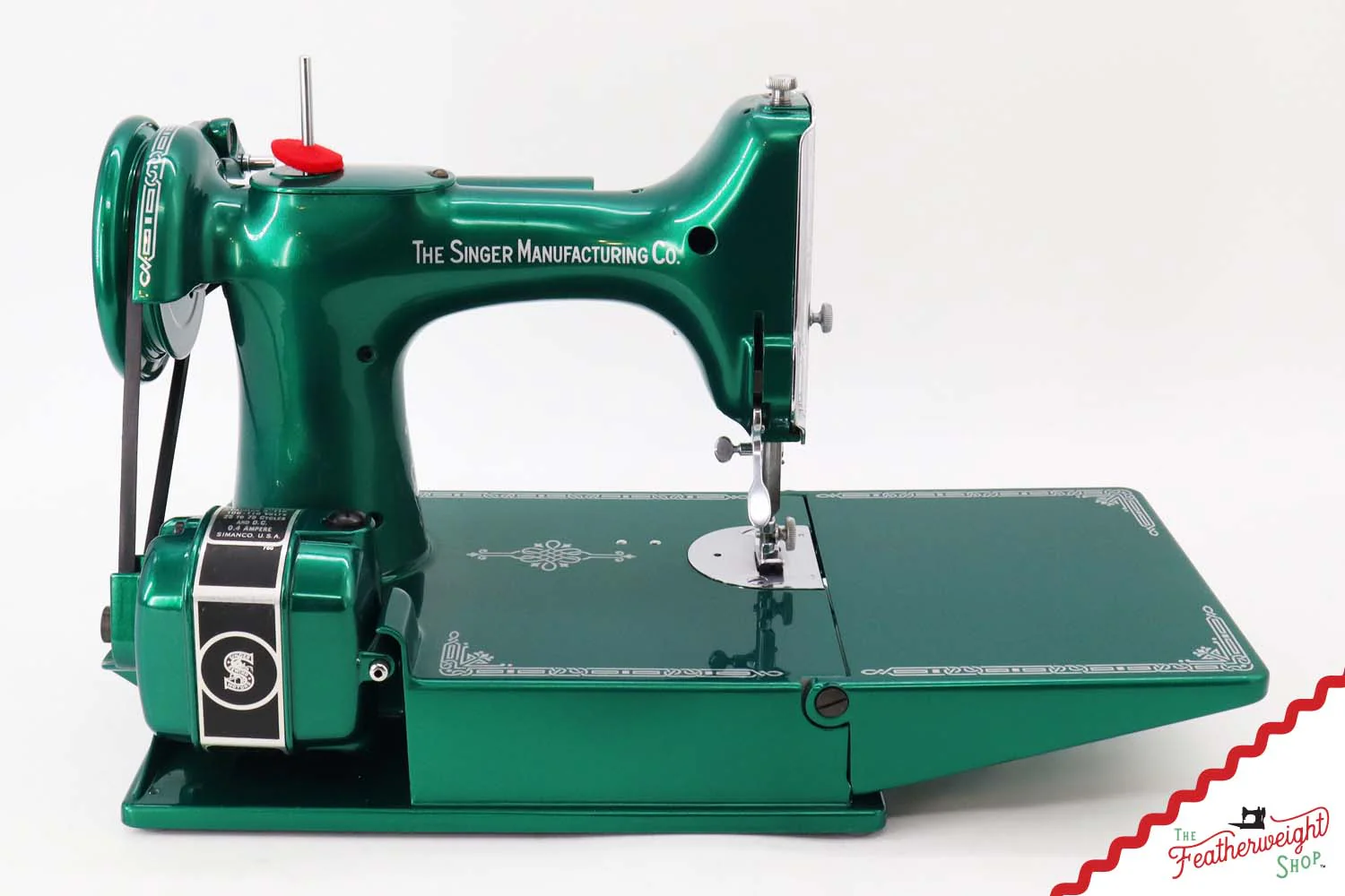 Singer Featherweight 221 AH053*** - Fully Restored in Emerald Green - Image 7